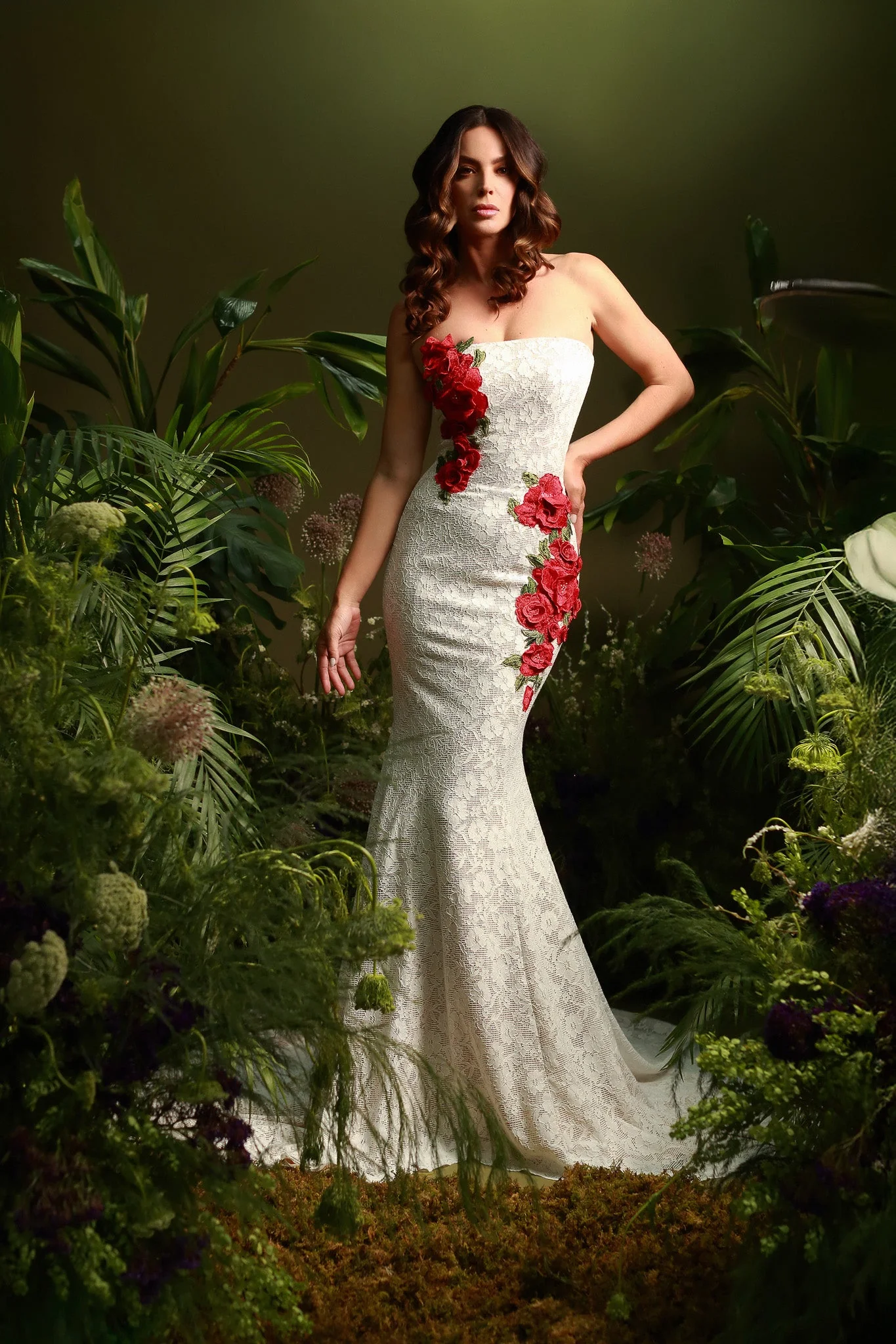 Floral Lace Mermaid Dress