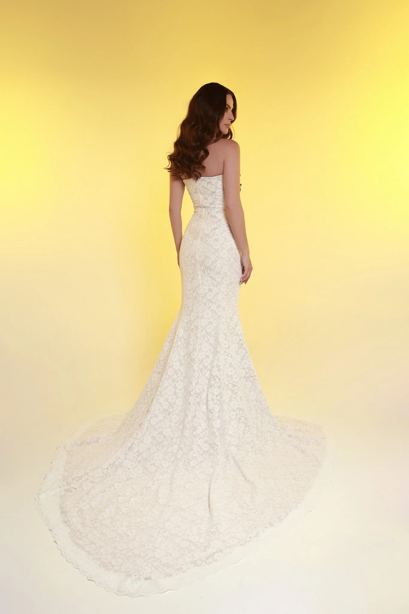 Floral Lace Mermaid Dress - Image 4