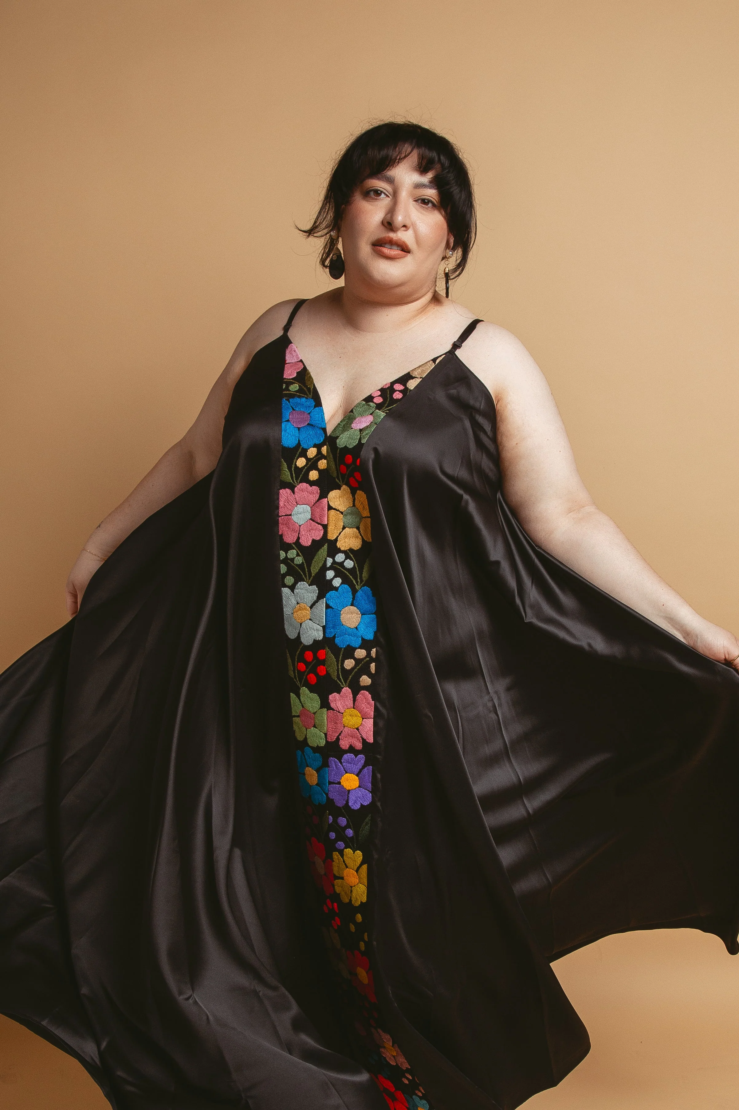 Floral Silk Dress - Image 3