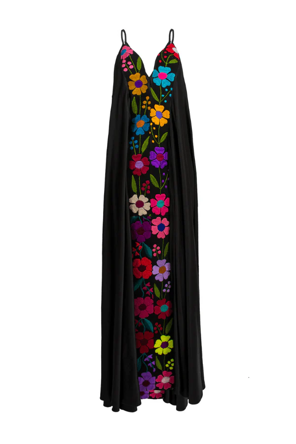 Floral Silk Dress - Image 4