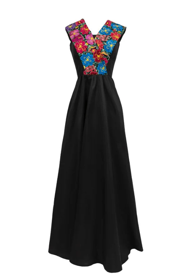 Flores Oaxaca Embroidered Dress - Image 2