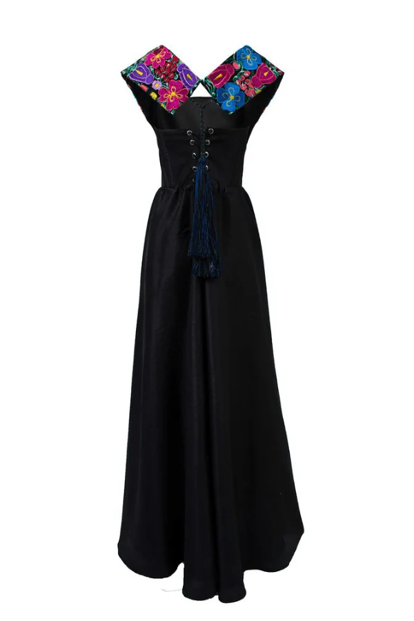 Flores Oaxaca Embroidered Dress - Image 3