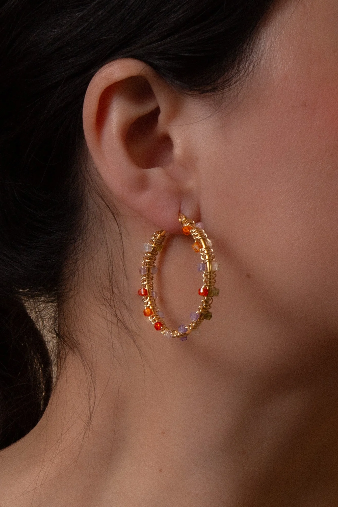 Iris Hoop Earrings - Image 2