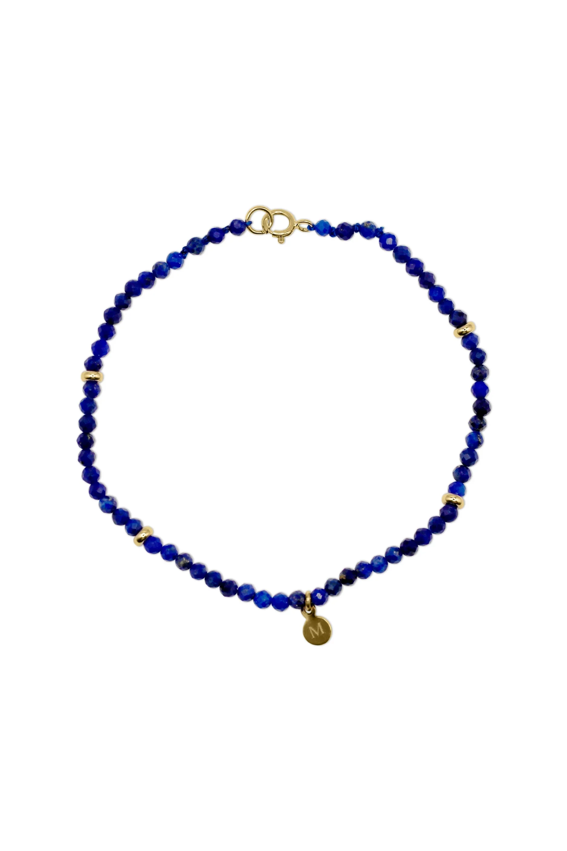 Lapis Lazuli Gold Beaded Bracelet - Image 5