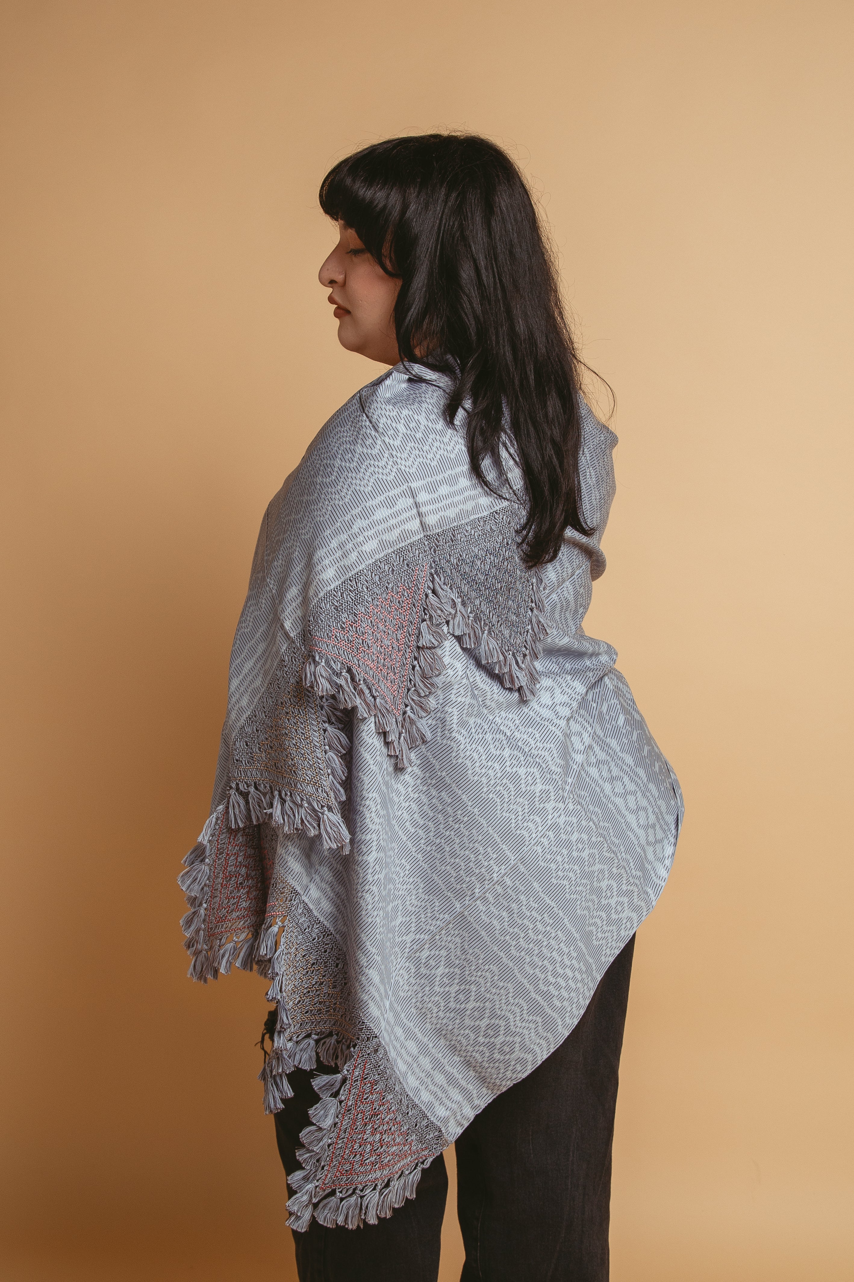 Large Beaded Rebozo - Arcoíris - Image 3