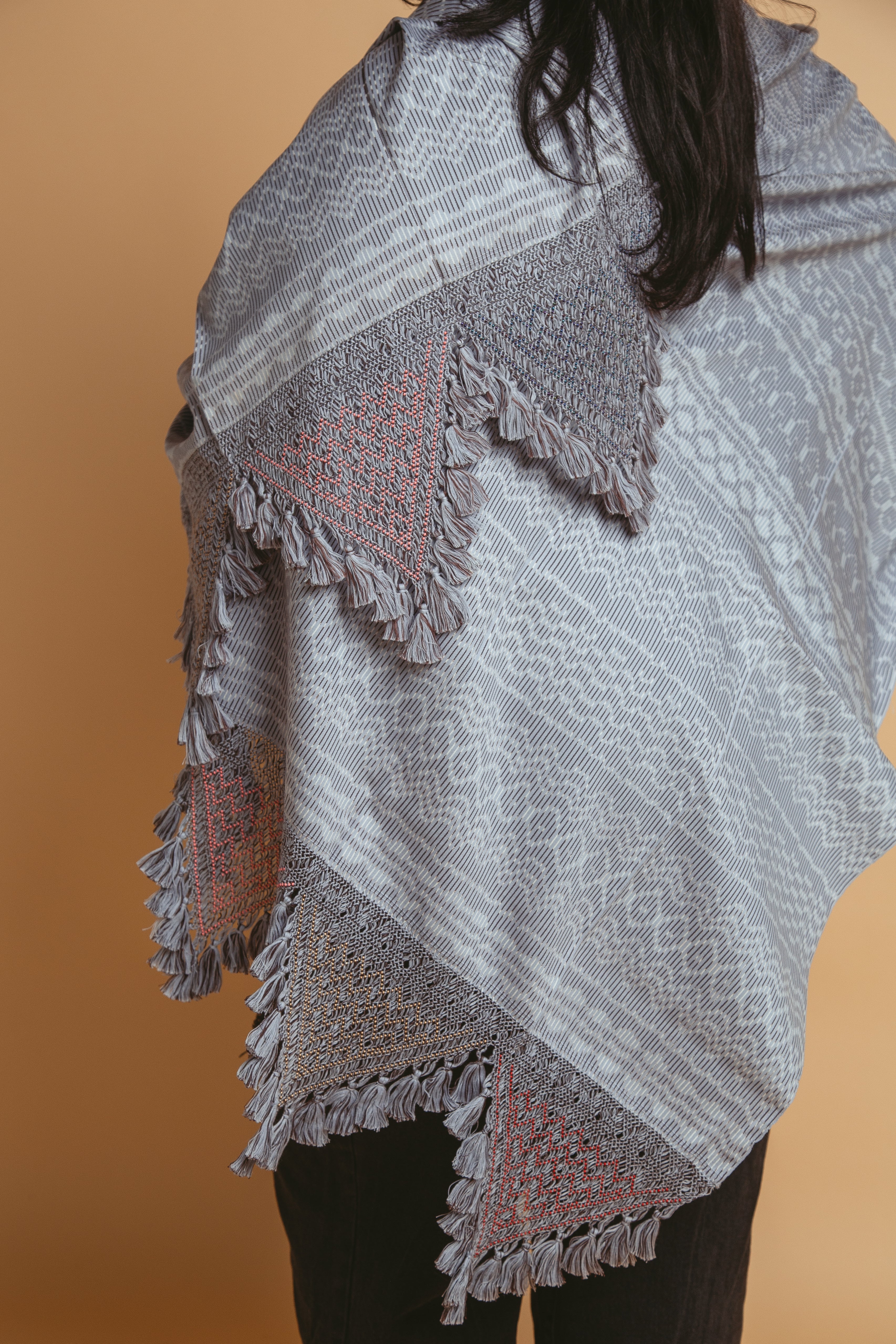 Large Beaded Rebozo - Arcoíris - Image 4