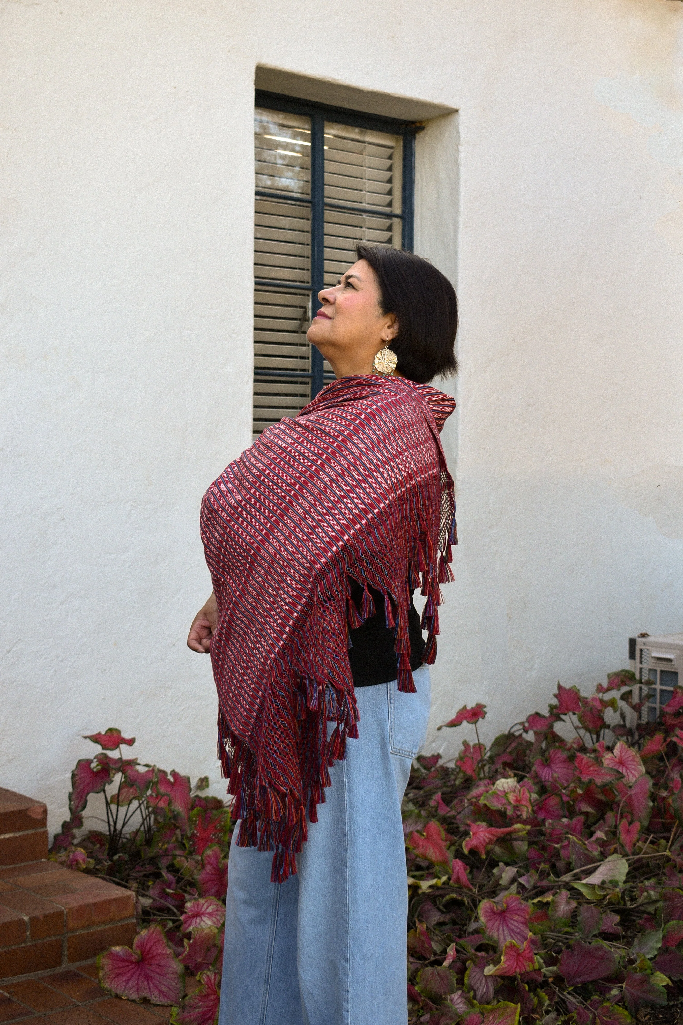 Large Rebozo - Burgundy