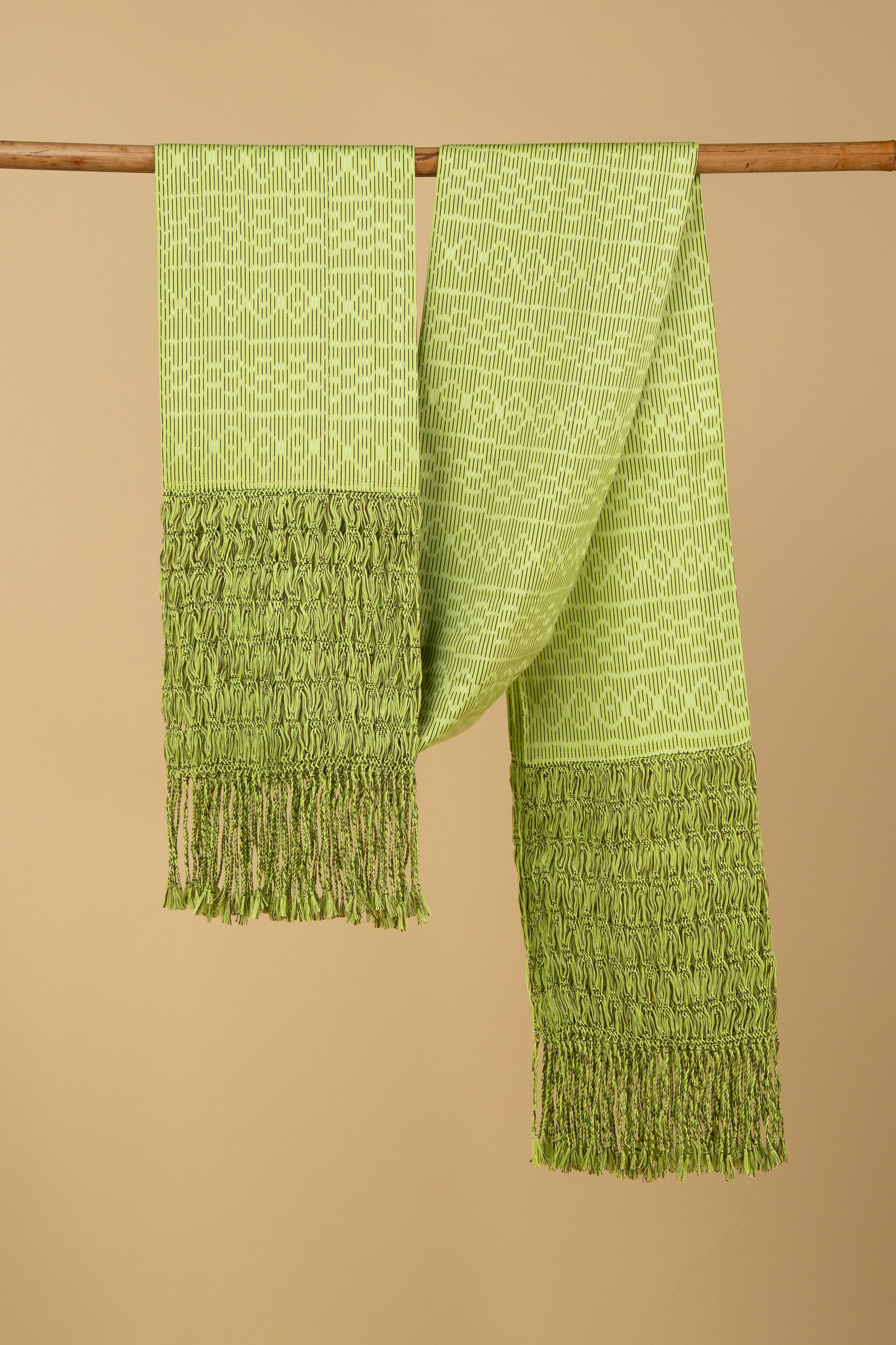 Large Rebozo - Chartreuse - Image 4