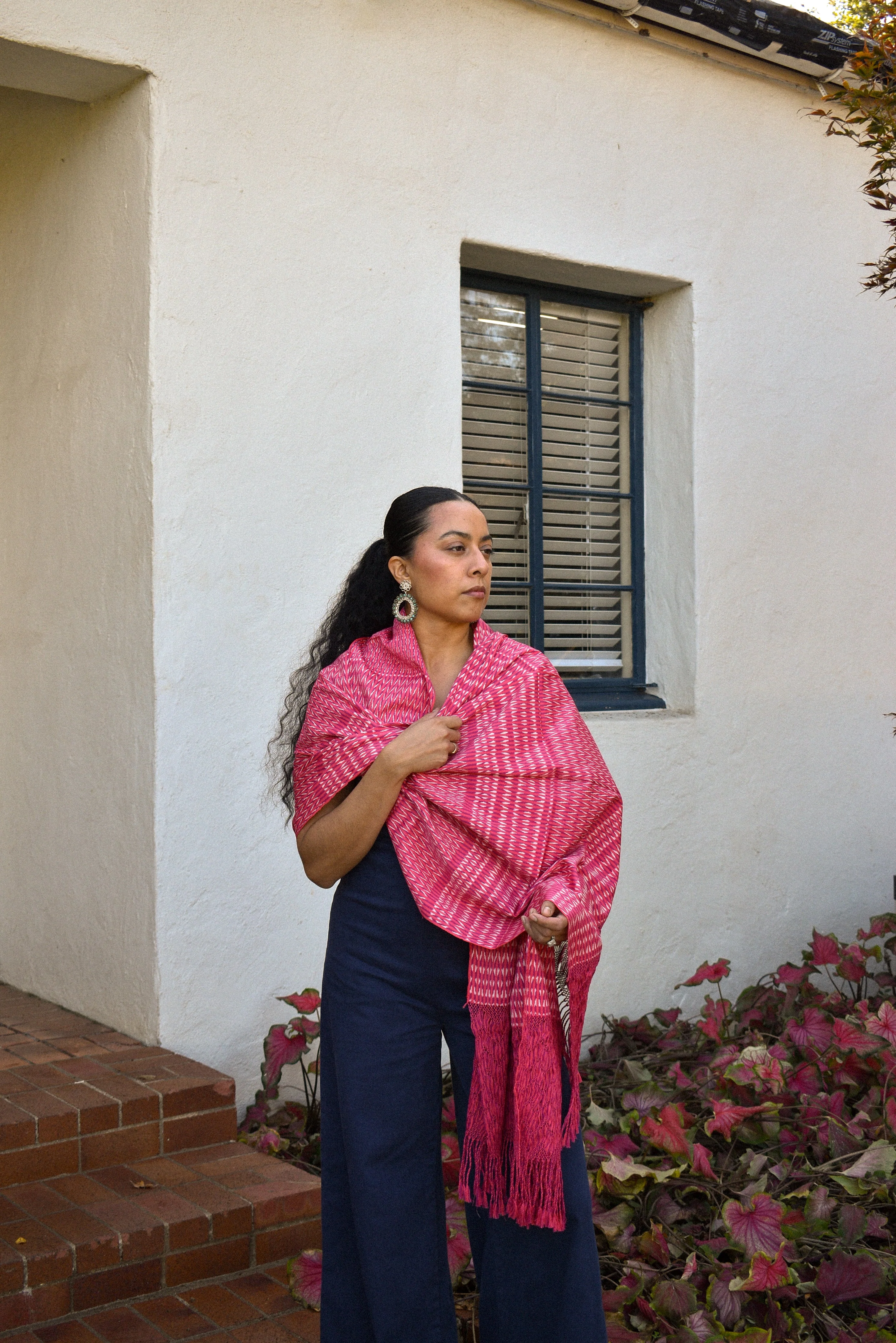 Large Rebozo - Fuchsia - Image 2