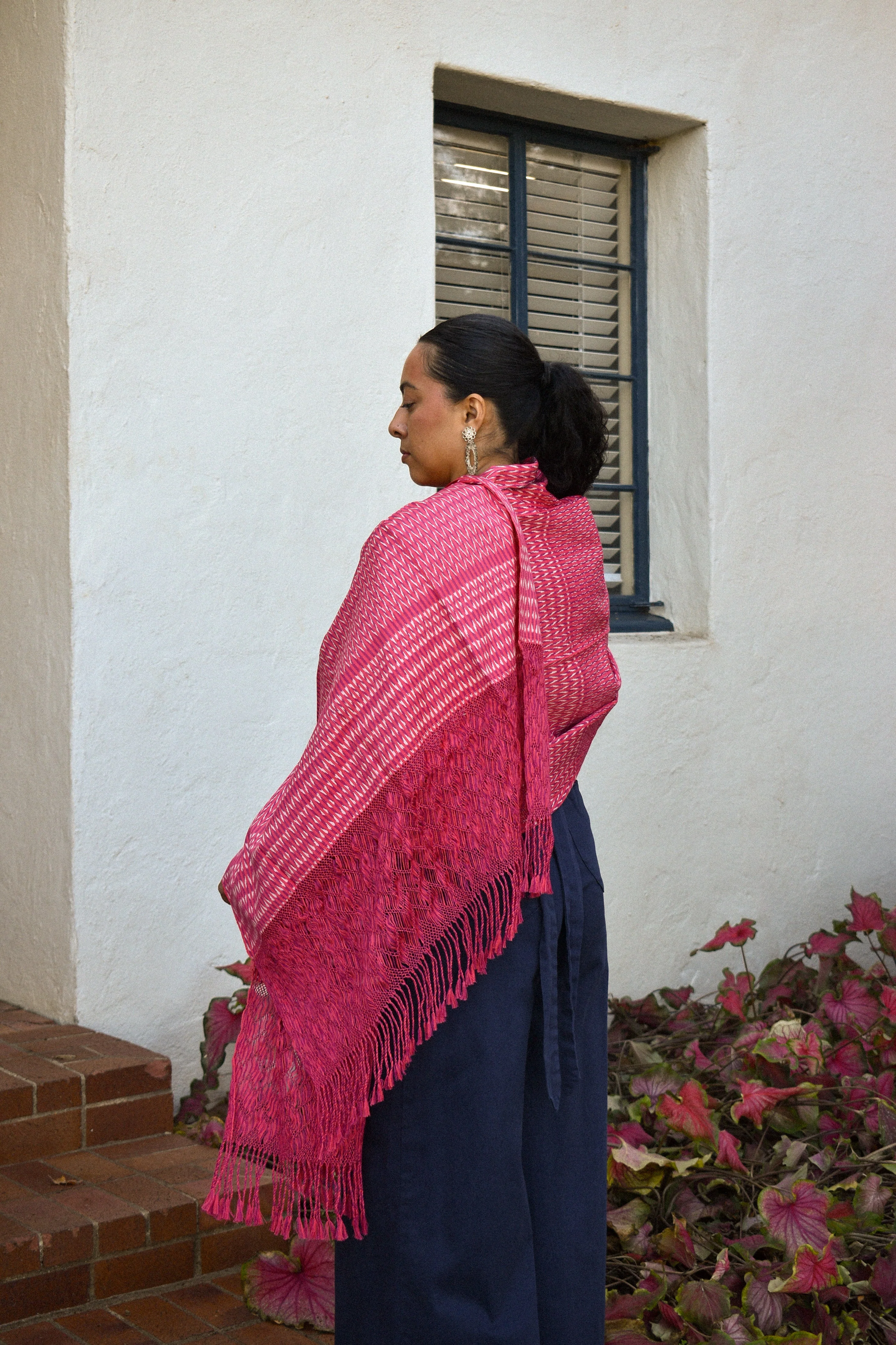 Large Rebozo - Fuchsia - Image 3