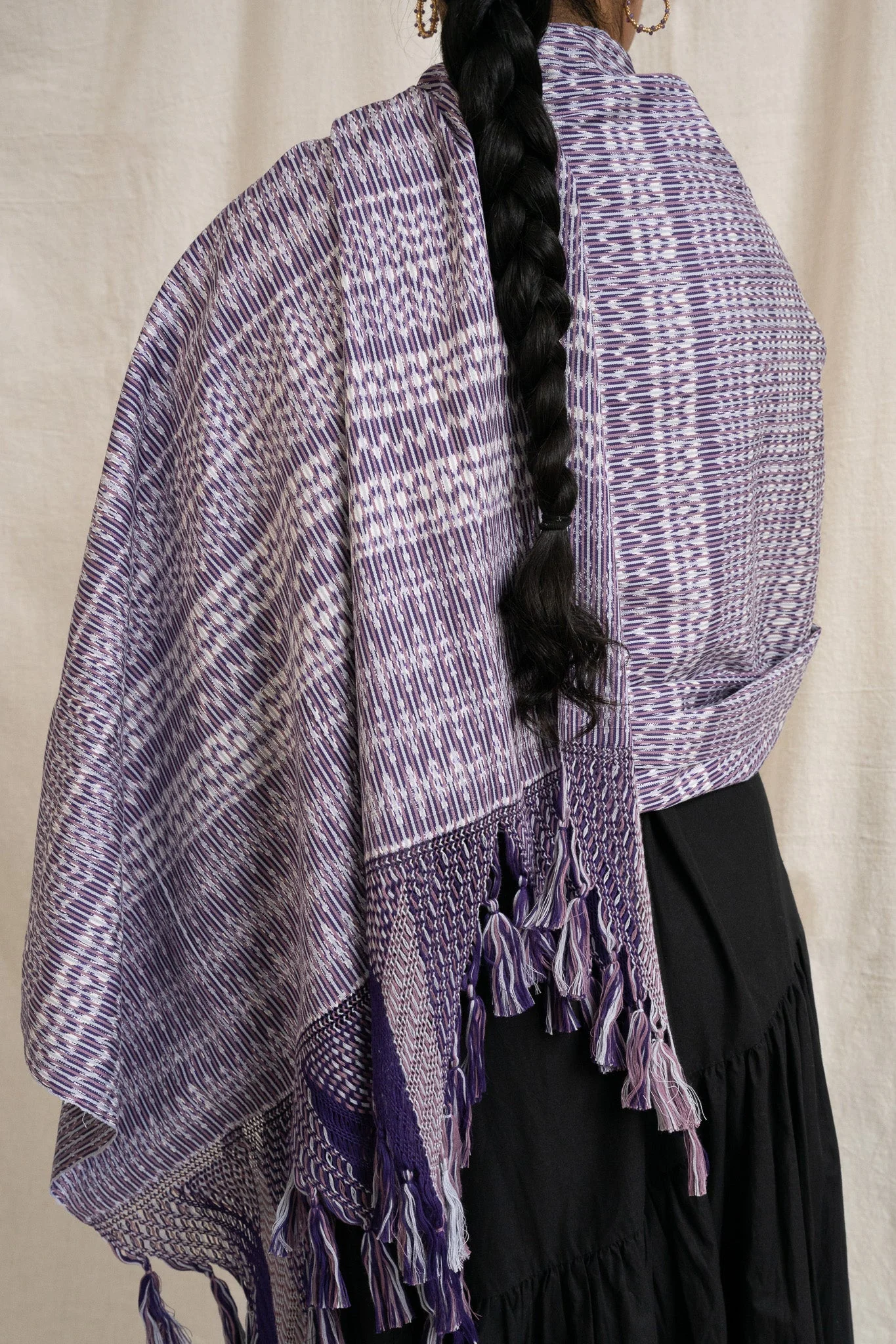 Large Rebozo - Purple - Image 3