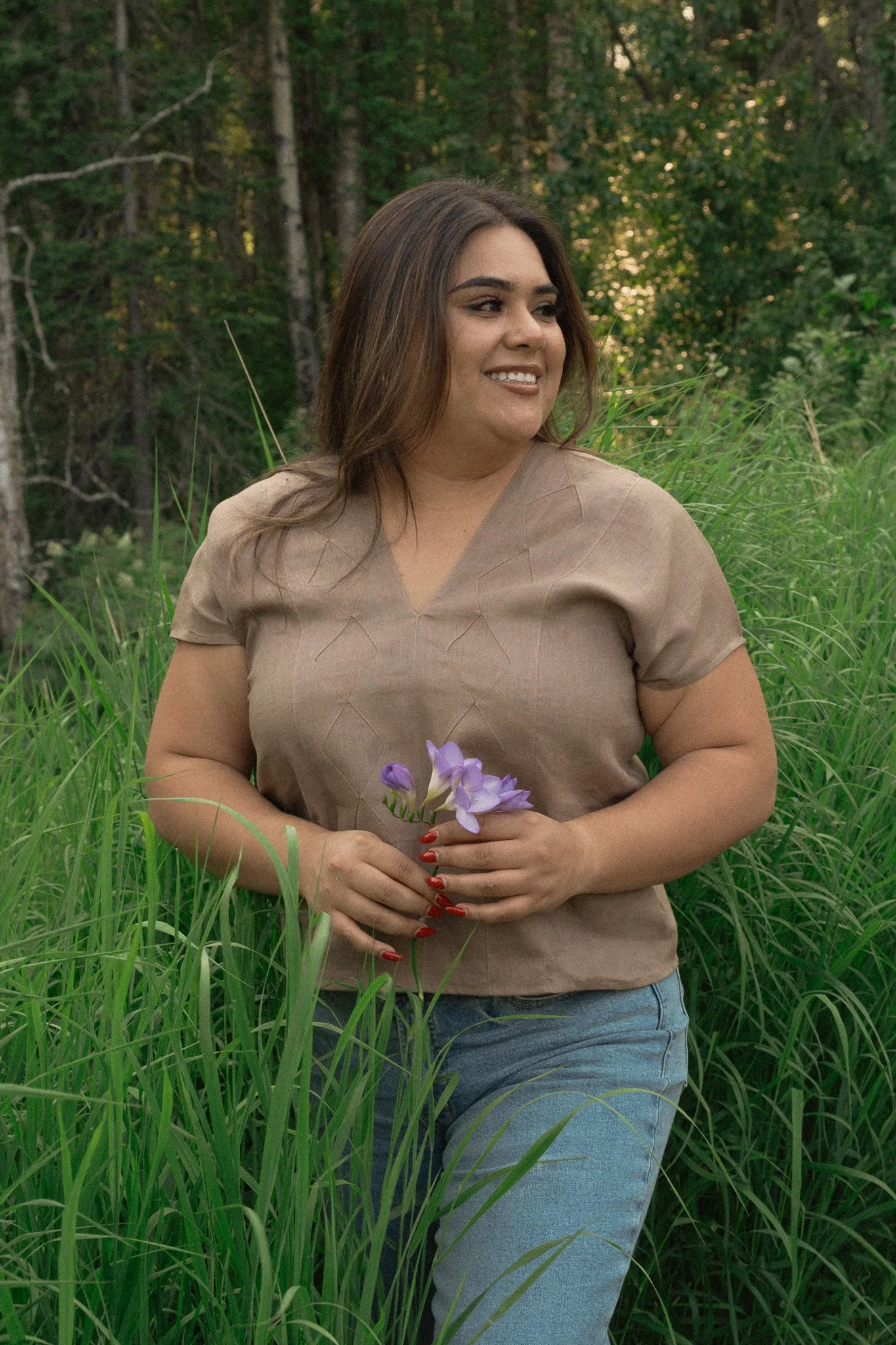 Linen Crop Huipil Betaza - Tan