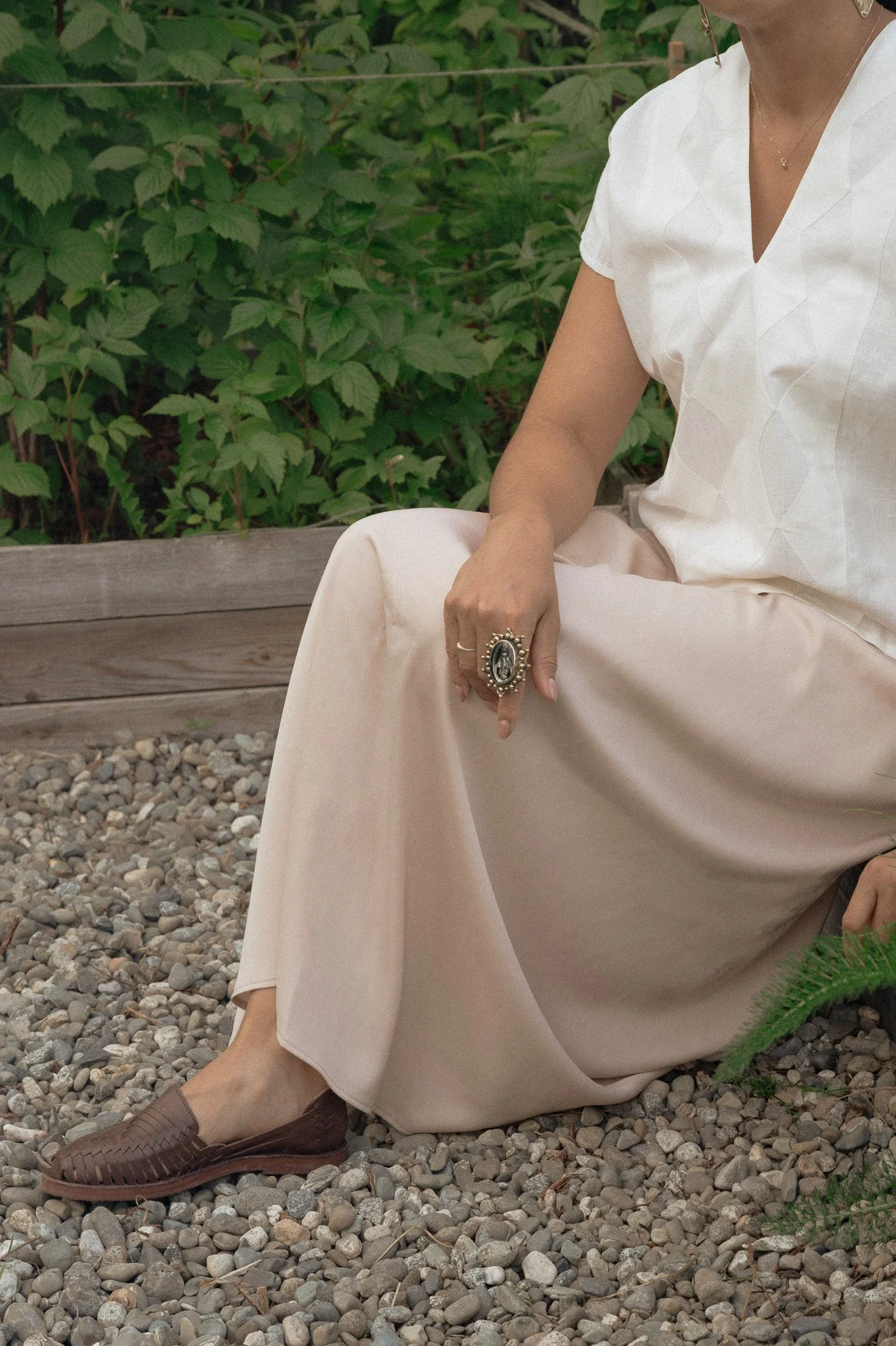 Linen Crop Huipil Betaza - White - Image 3