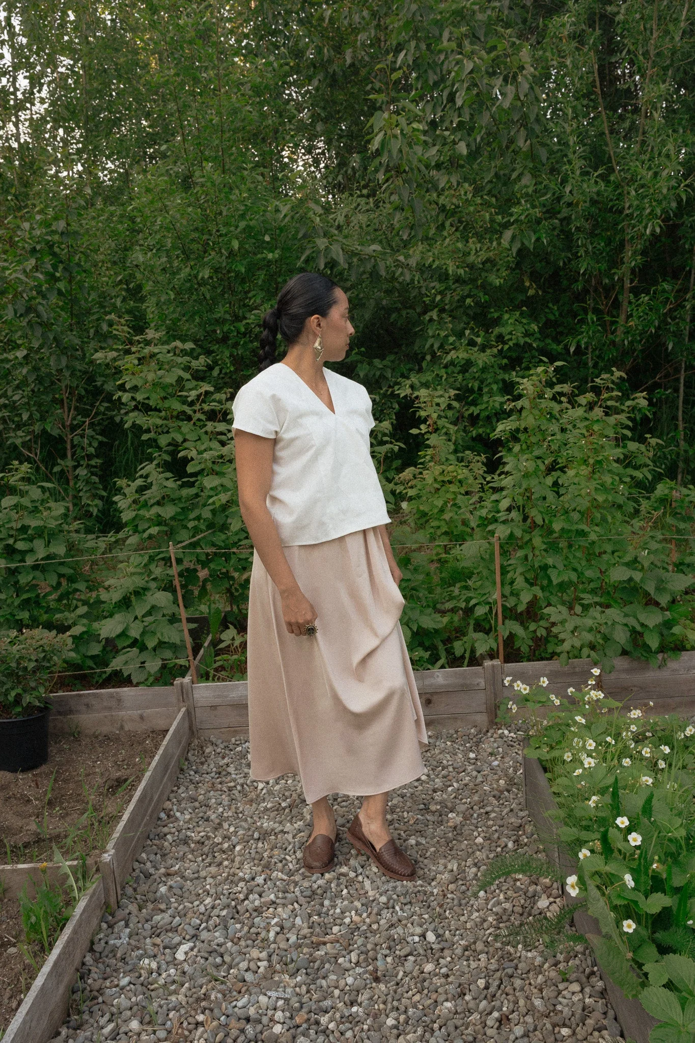 Linen Crop Huipil Betaza - White - Image 4