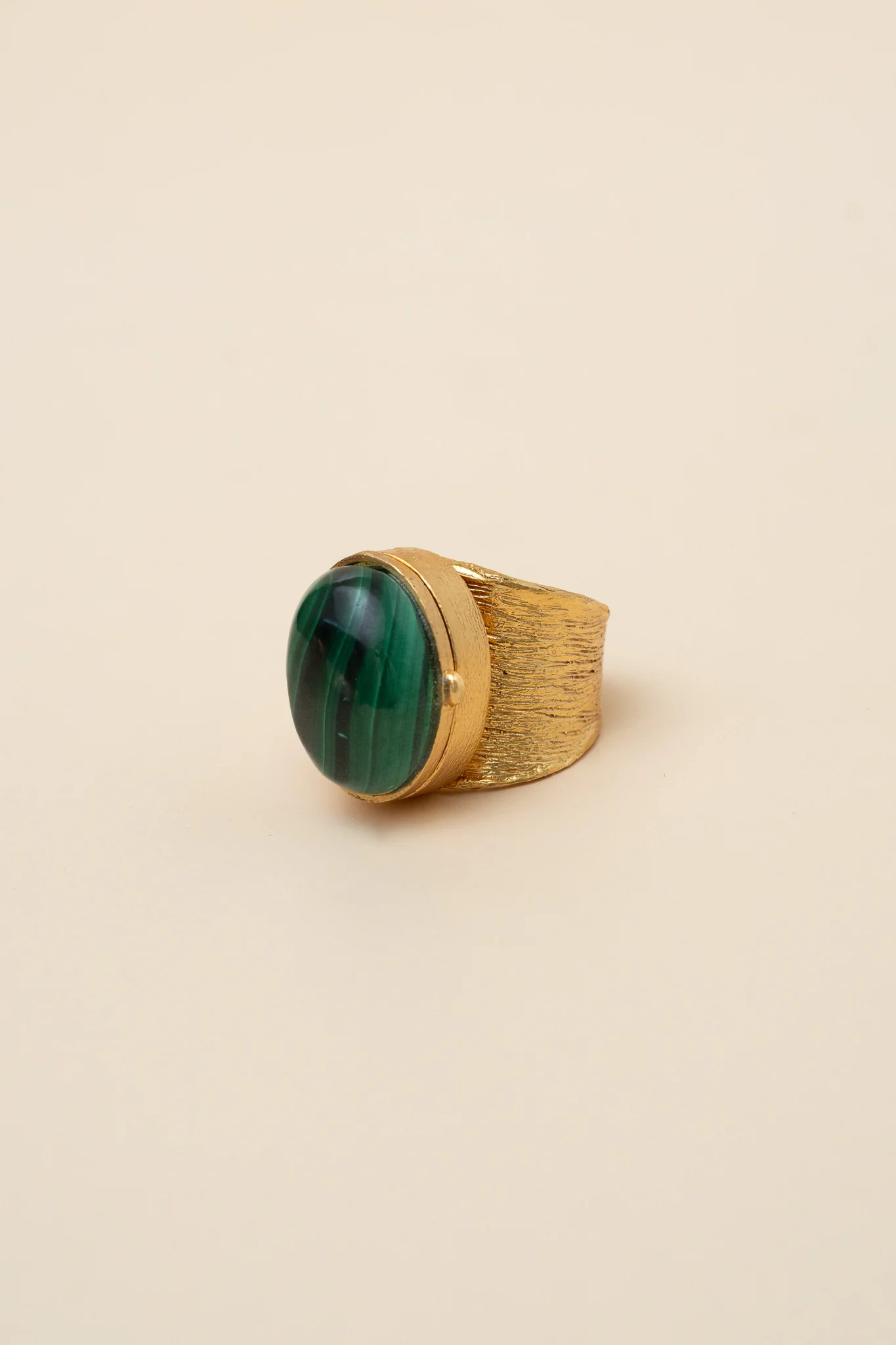 Poison Quartz Locket Ring - Malachite - Image 2