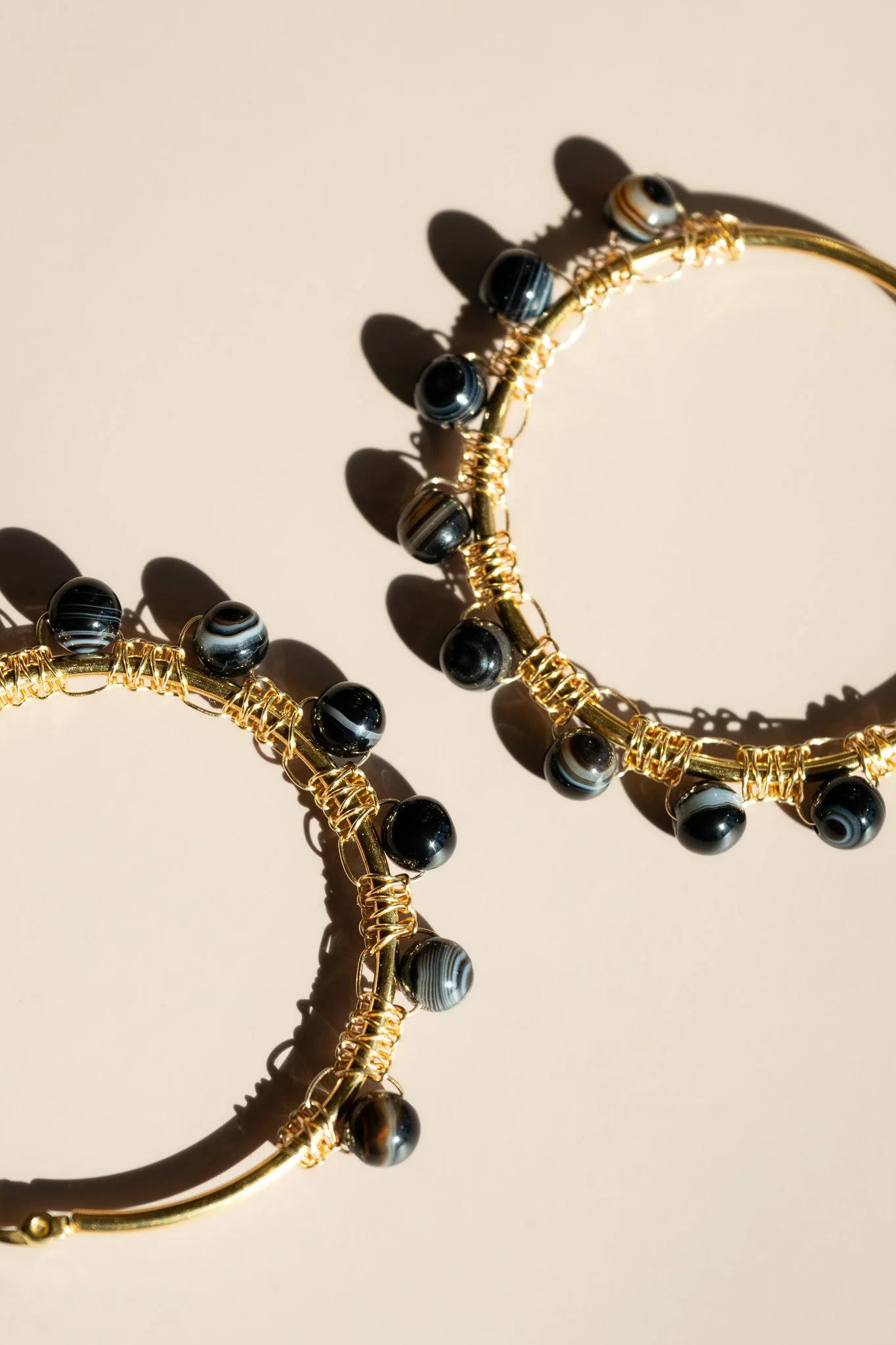 Onyx Hoop Earrings - Image 2