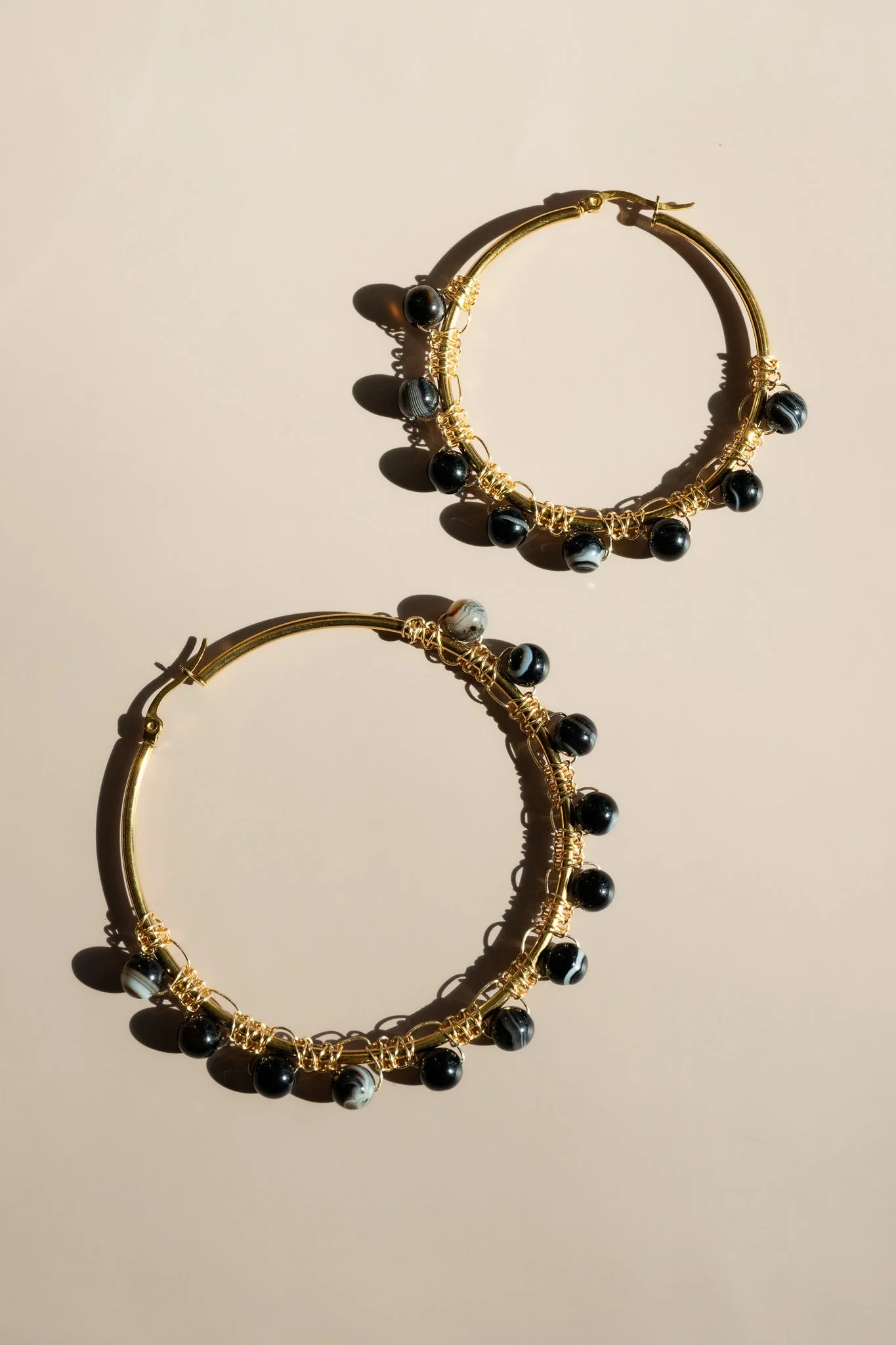 Onyx Hoop Earrings - Image 5