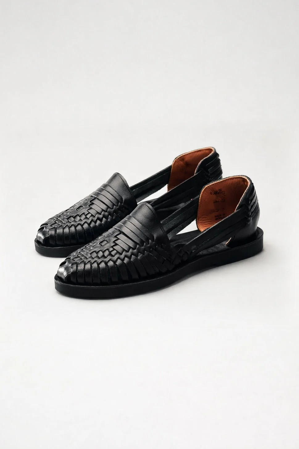 Men's Andy Leather Huaraches - Black
