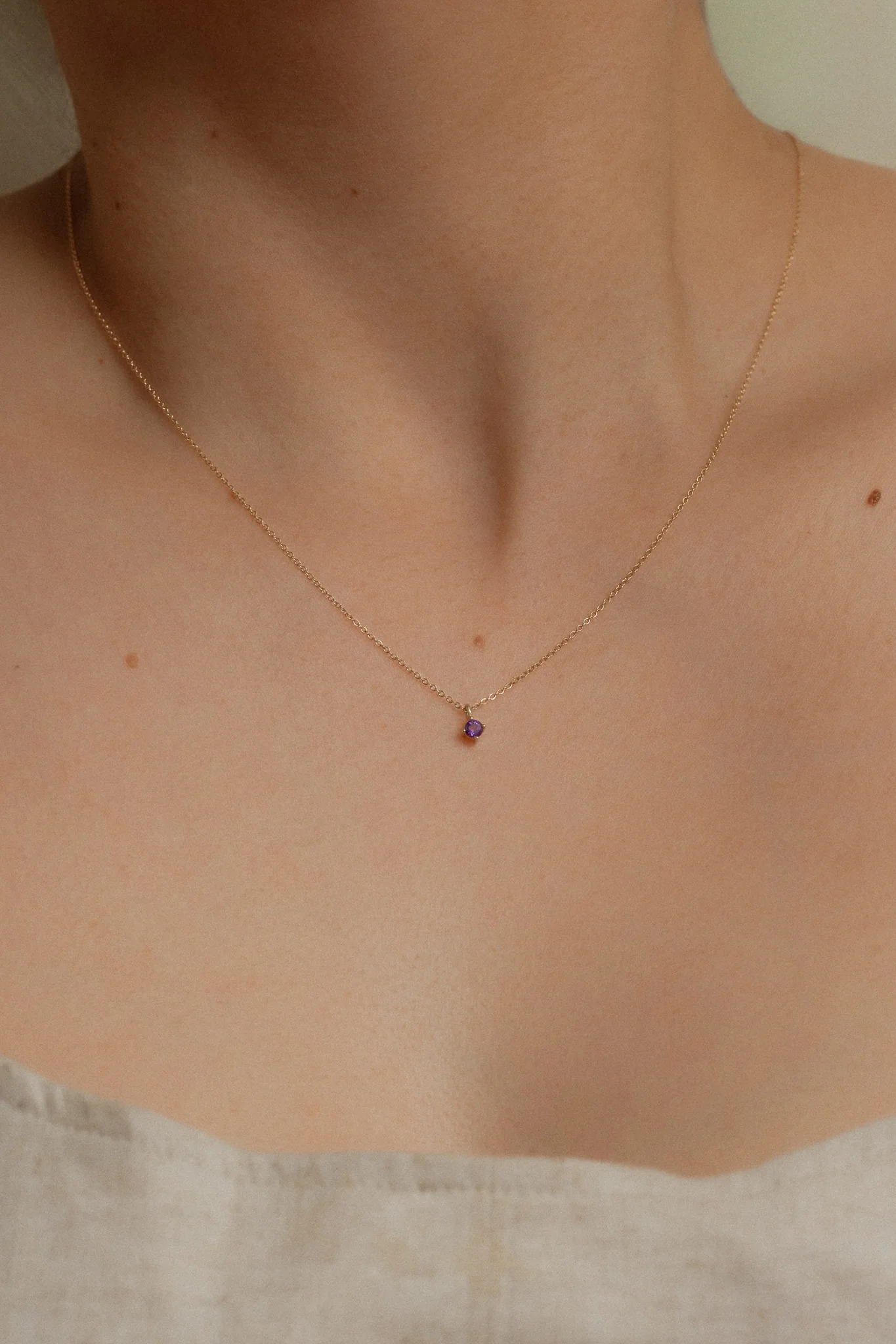 Mini Birthstone Compass Necklace - Image 2