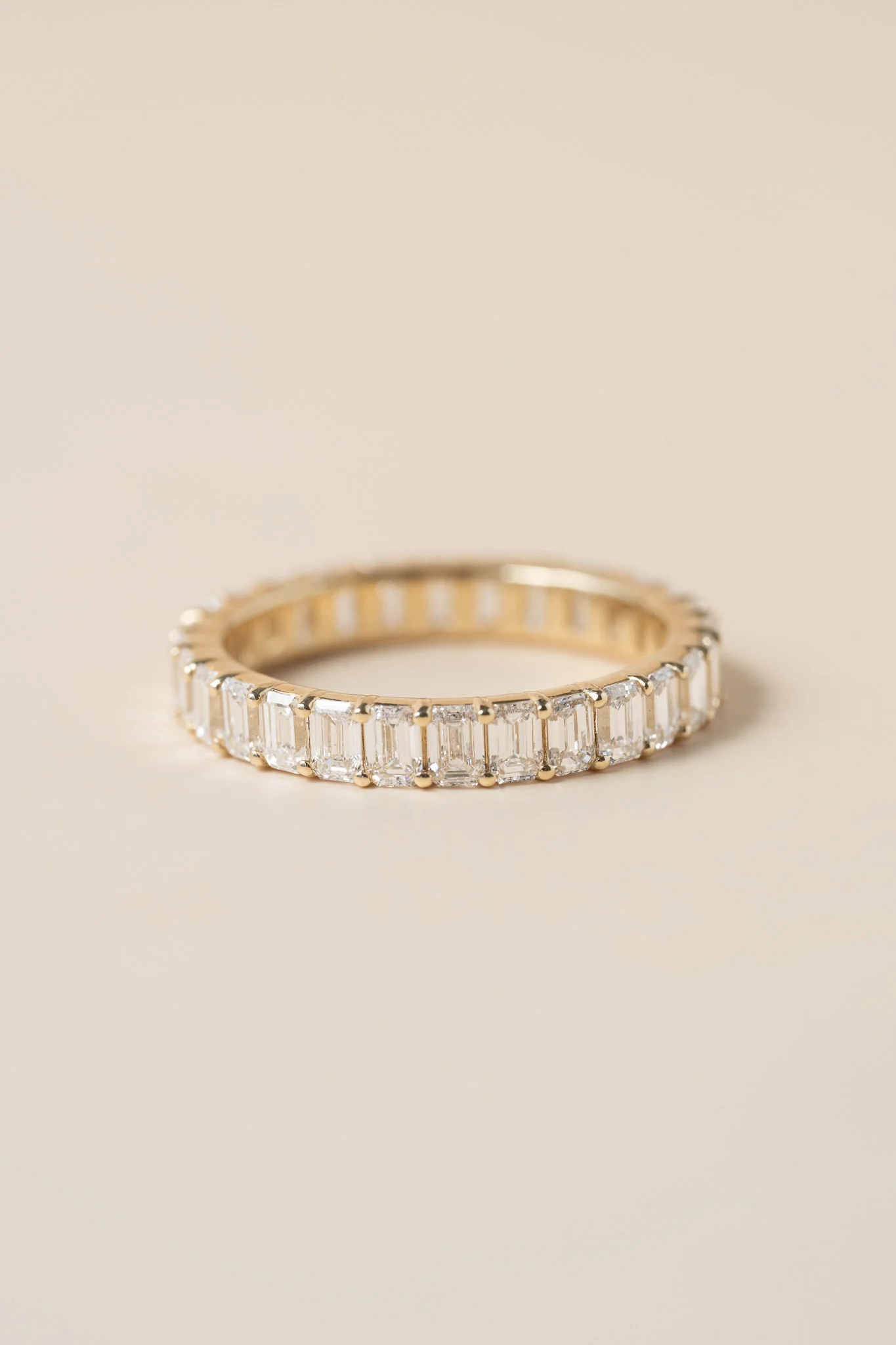 Mini Emerald Cut Diamond Eternity Band