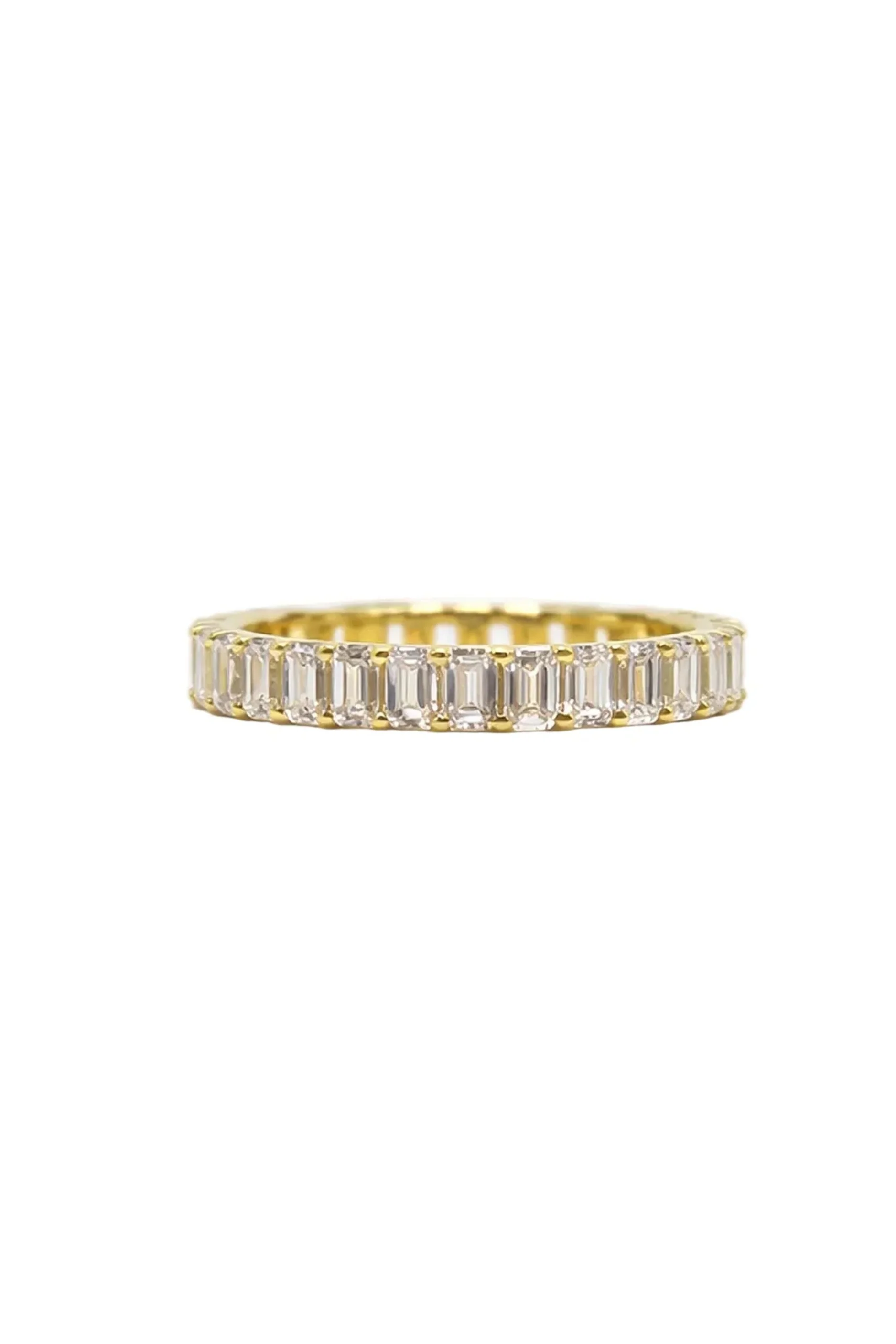 Mini Emerald Cut Diamond Eternity Band - Image 3