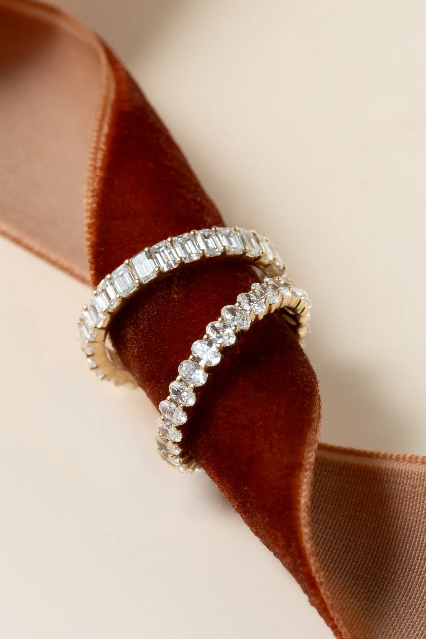 Mini Emerald Cut Diamond Eternity Band - Image 6