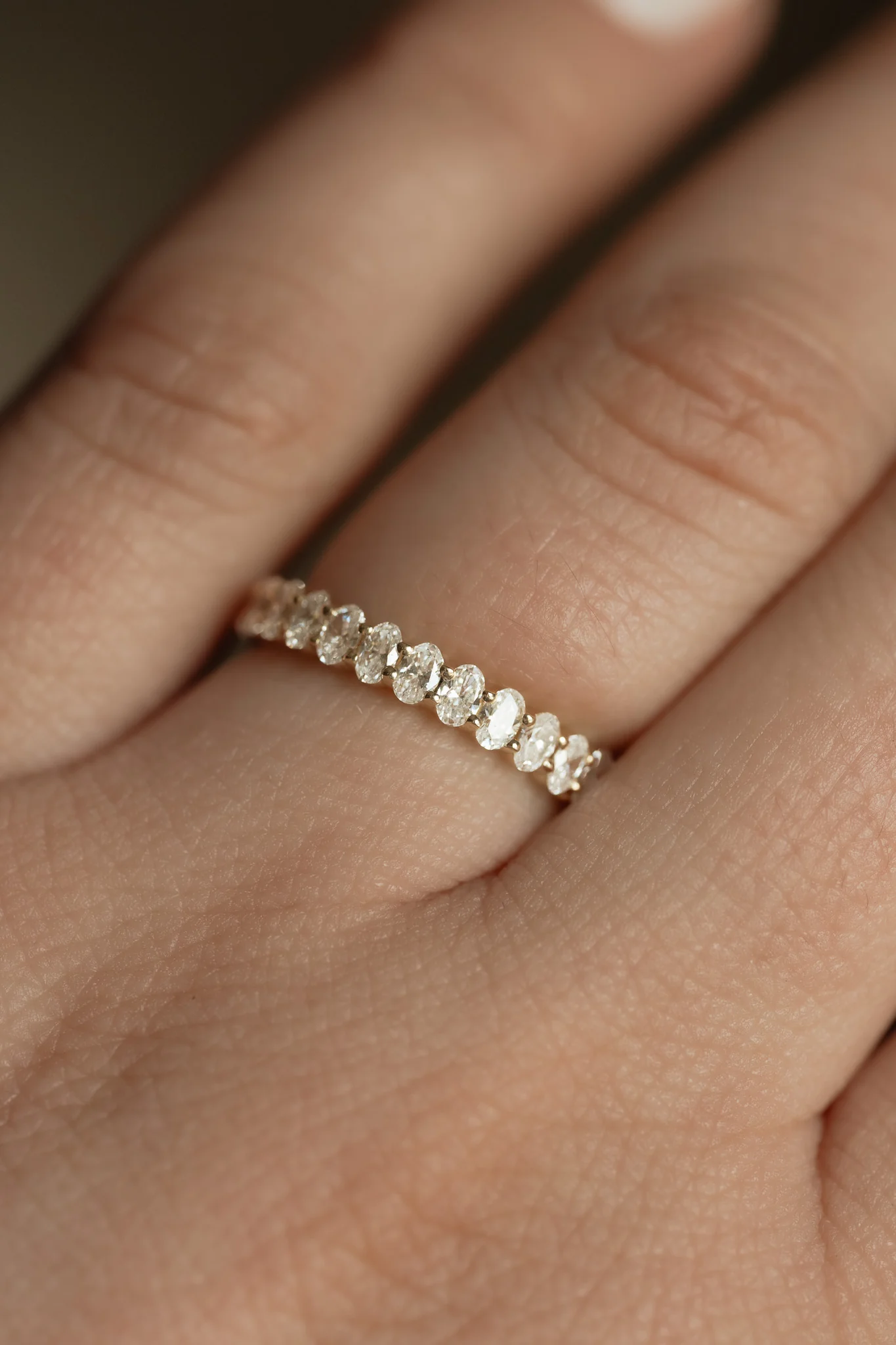 Mini Oval Diamond Eternity Band - Image 3