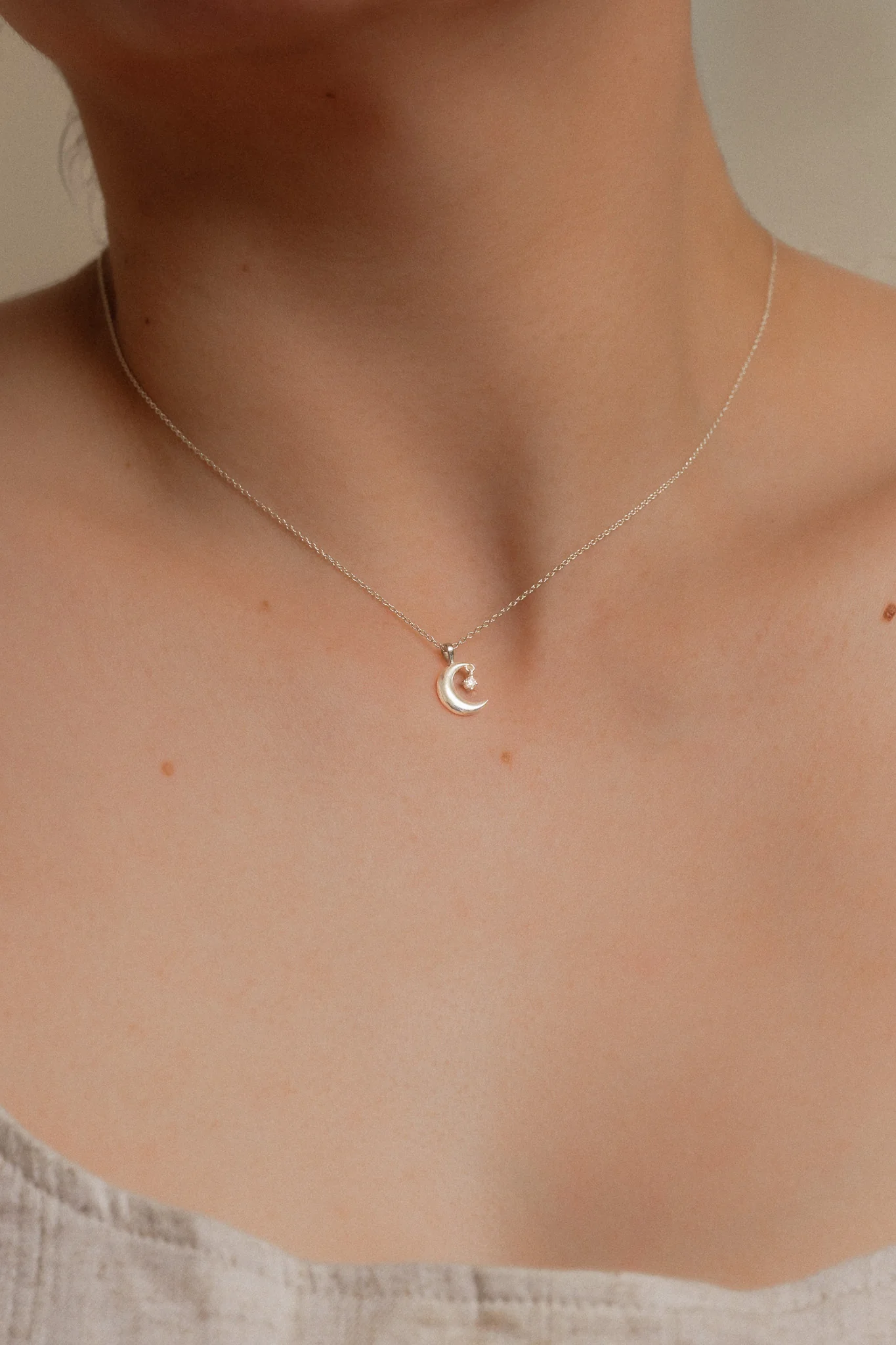 Moon & Diamond Star Necklace - Image 3