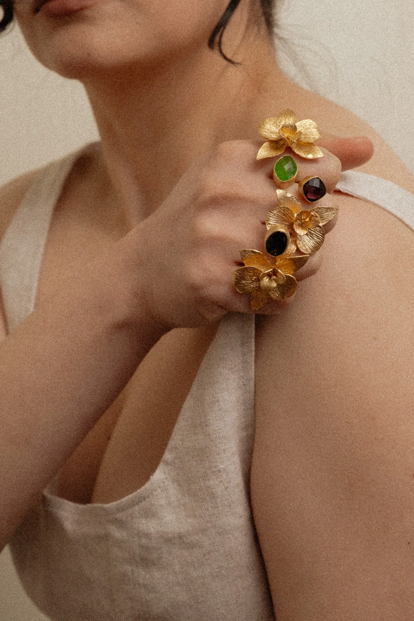 Orchid Crystal Ring