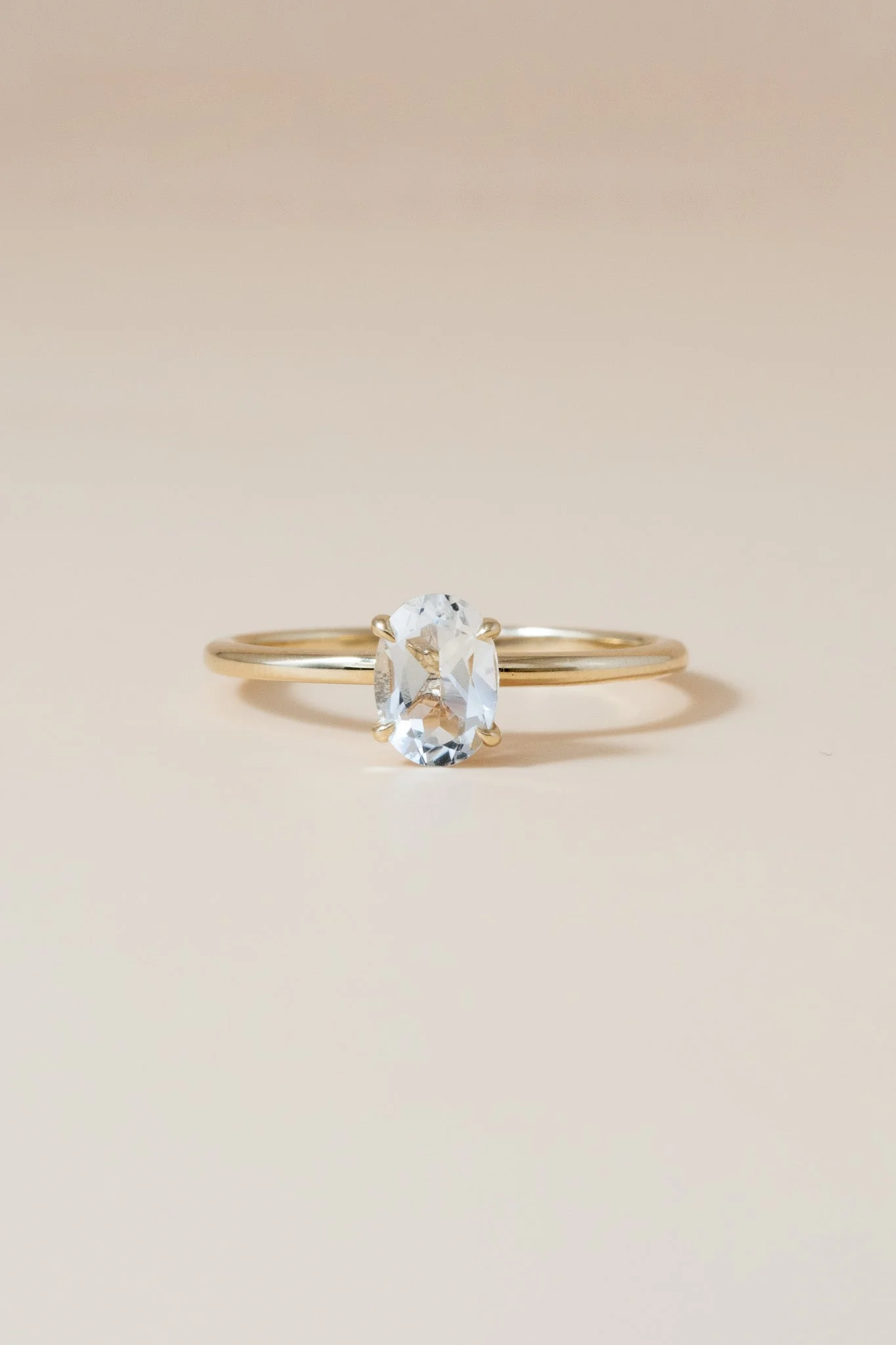 Oval Diamond Solitaire Ring - Image 2