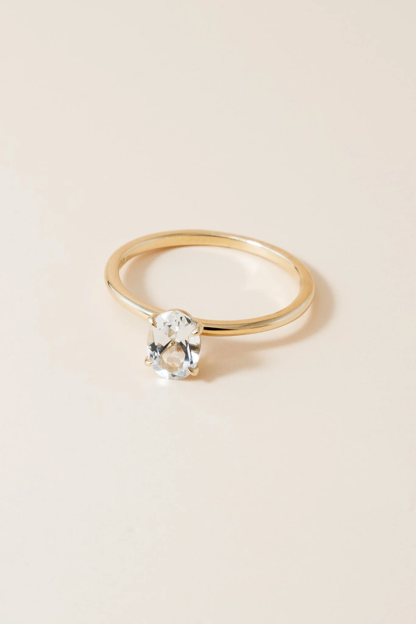 Oval Diamond Solitaire Ring - Image 3