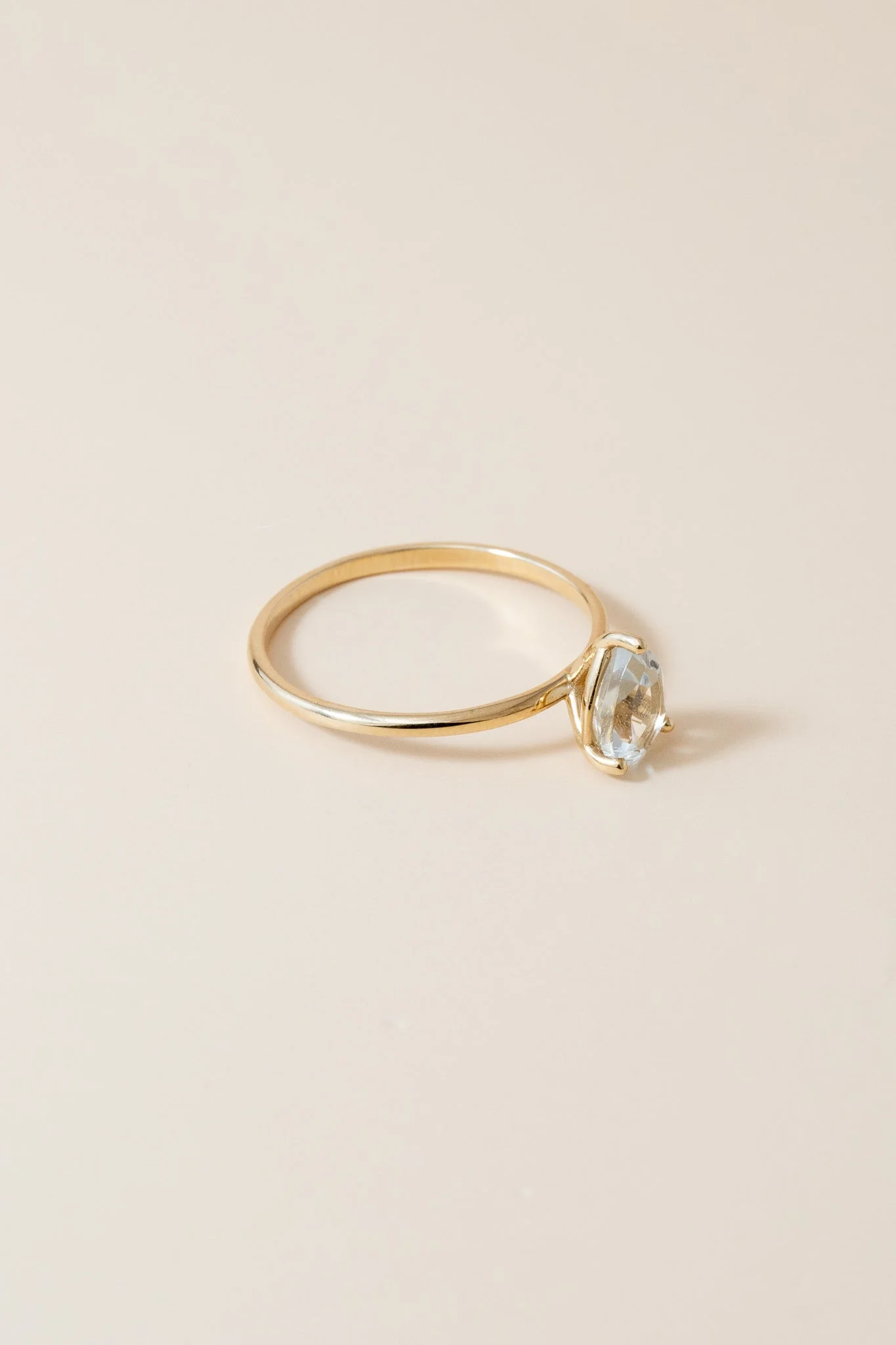 Pear Diamond Solitaire Ring - Image 4