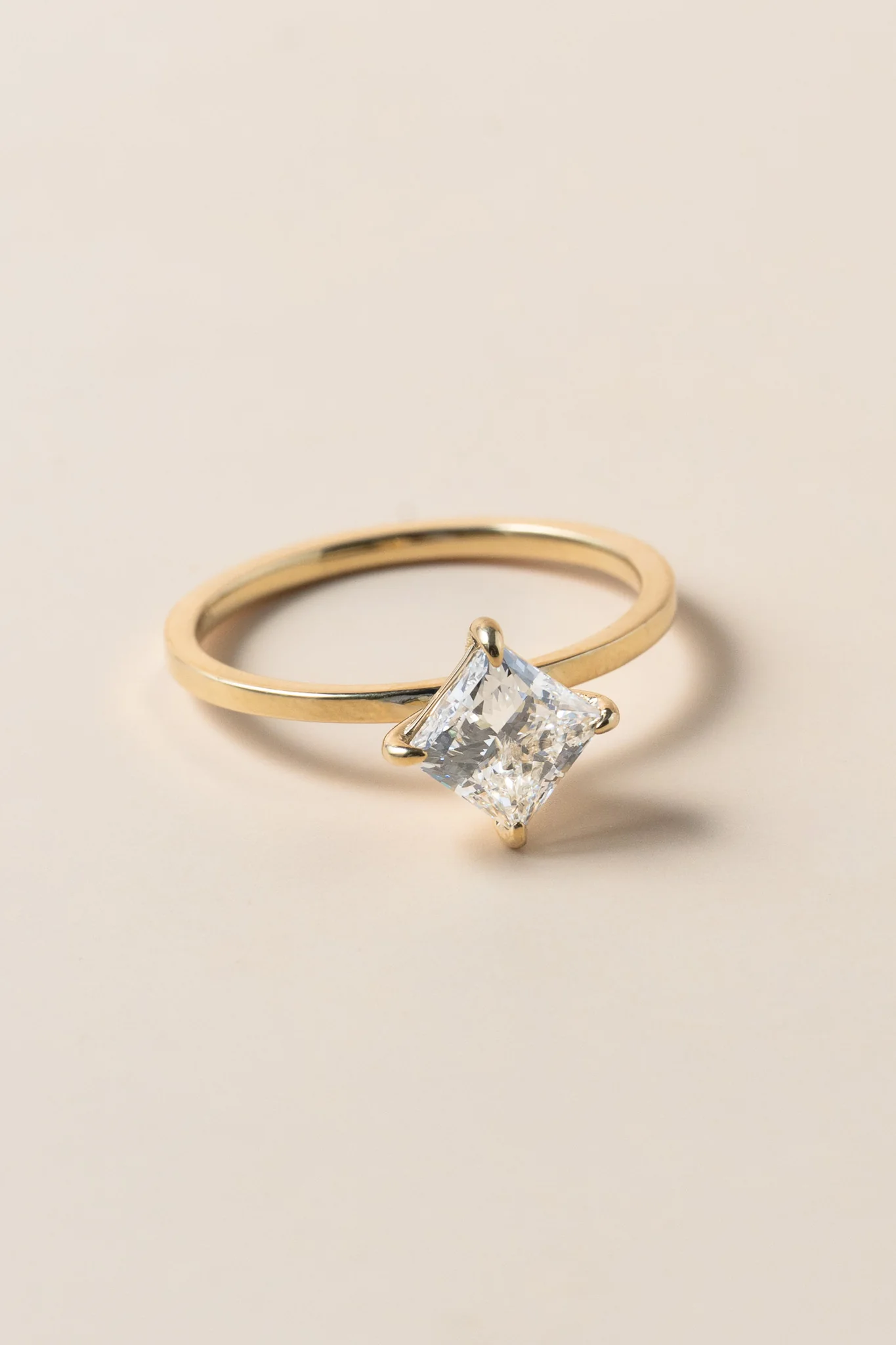 Princess Cut Diamond Compass Ring