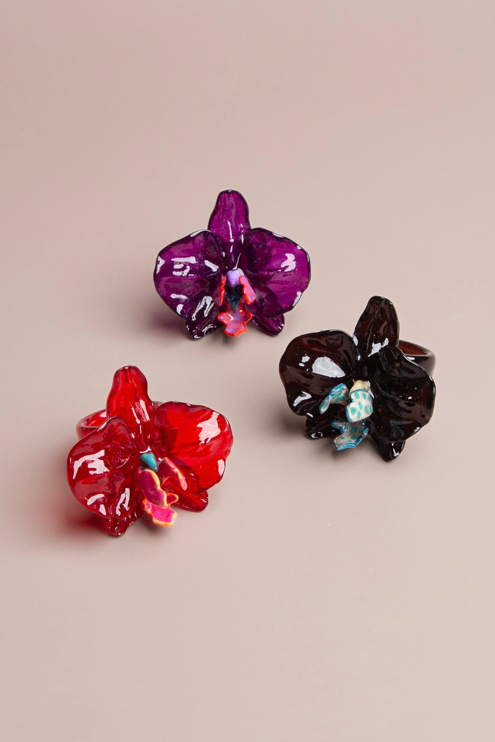 Red Orchid Medium Ring - Image 6