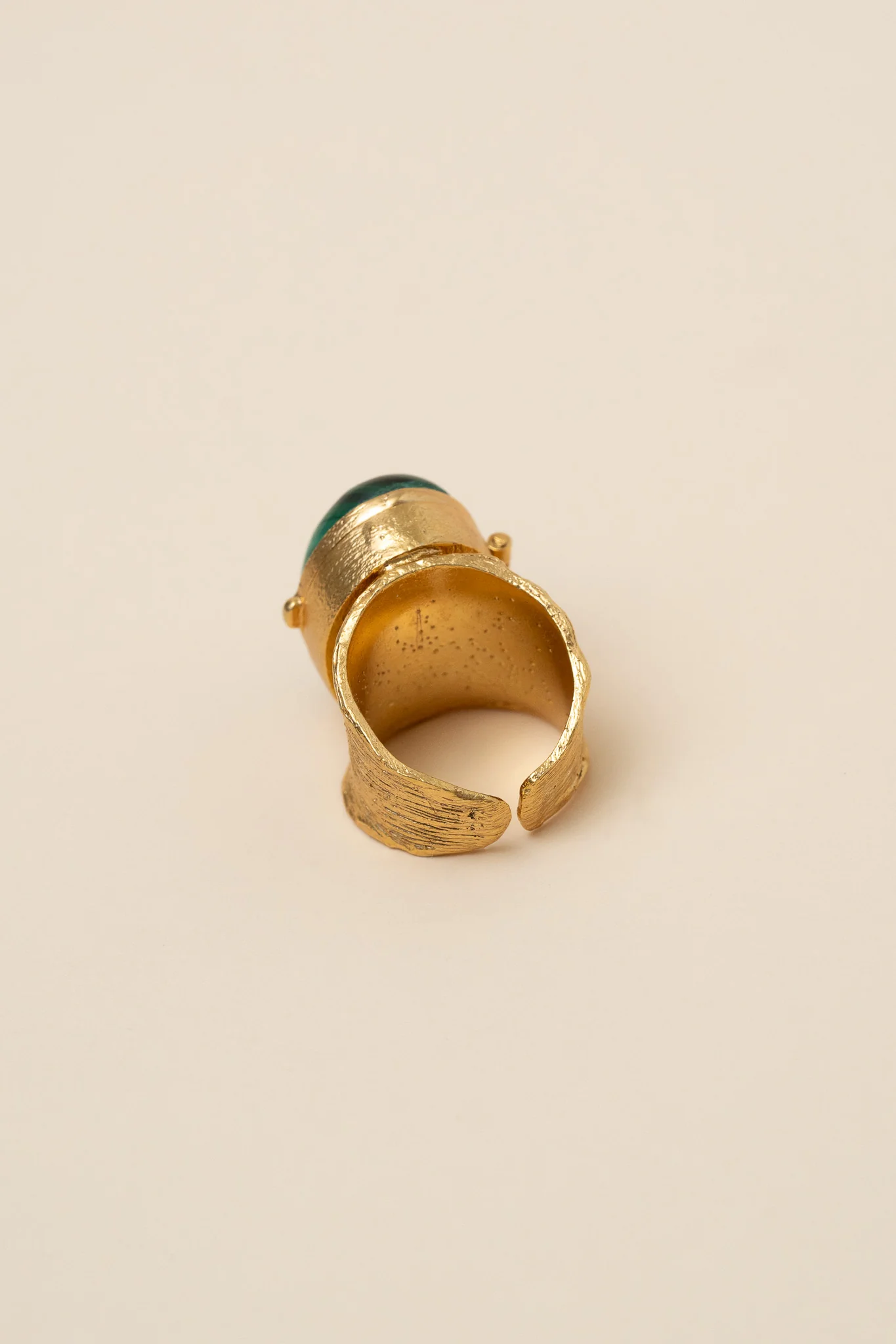 Poison Quartz Locket Ring - Malachite - Image 3
