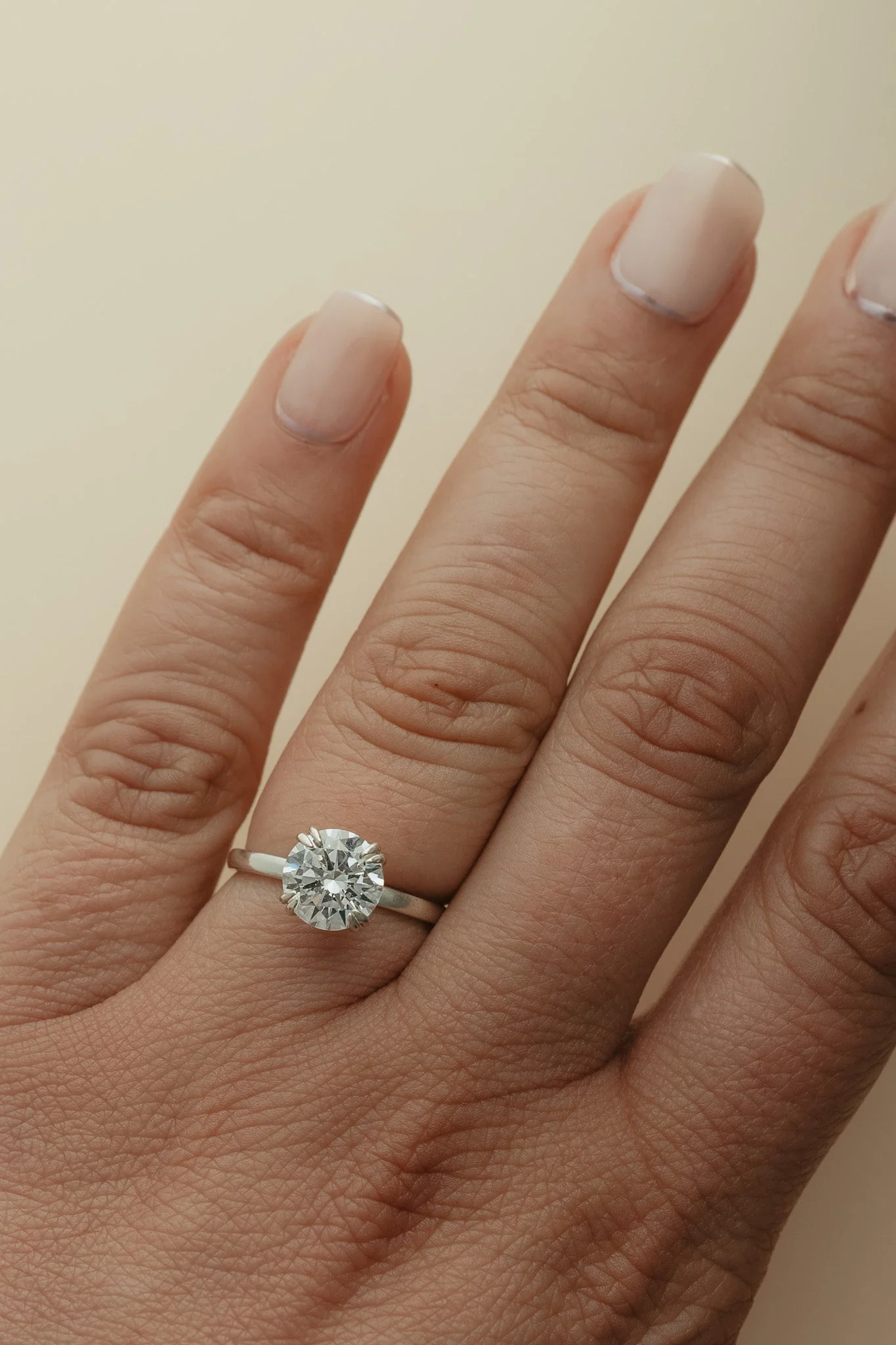 Round Diamond Double Prong Solitaire Ring - Image 6