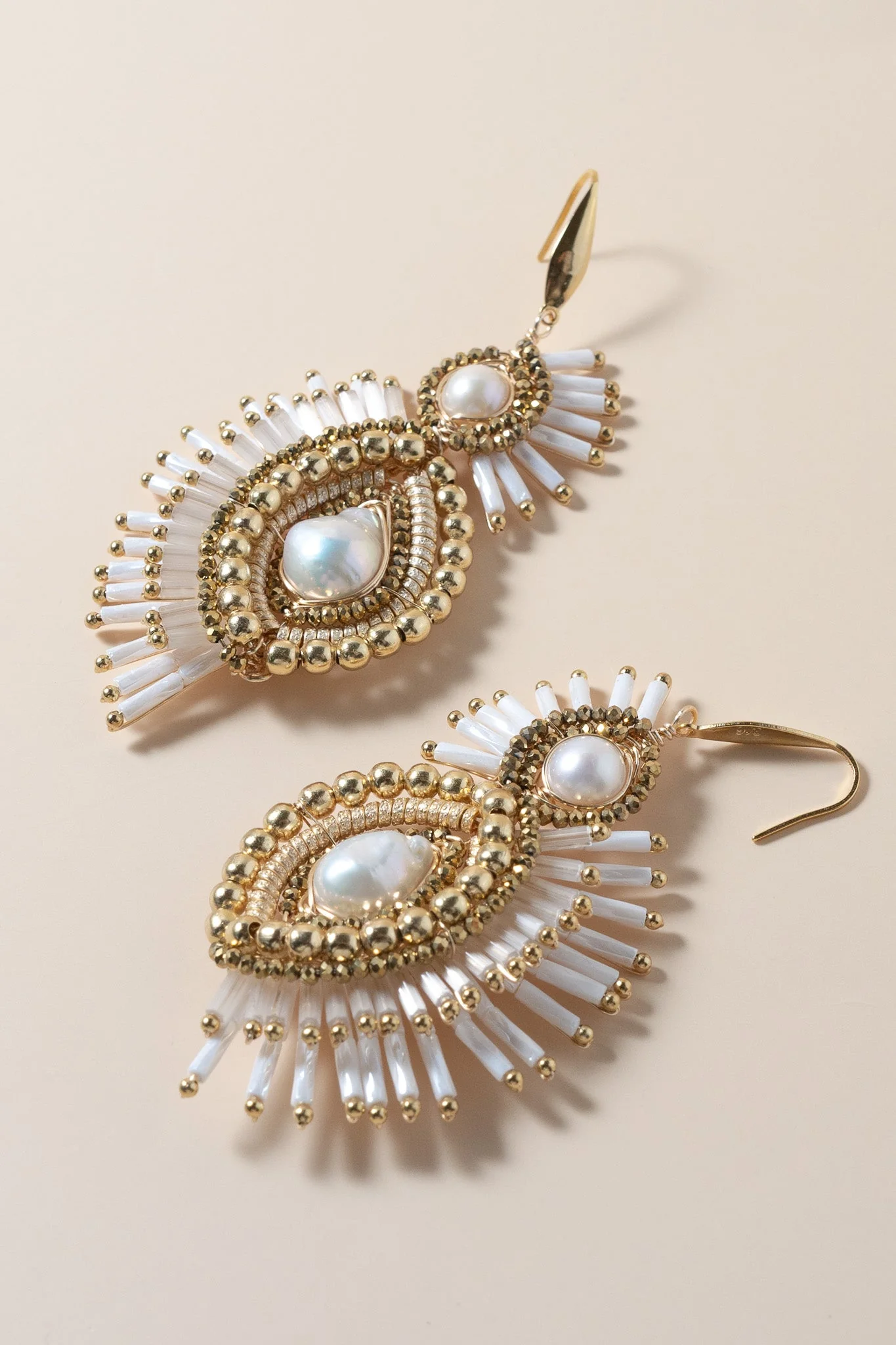 Serena Drop Earrings - White