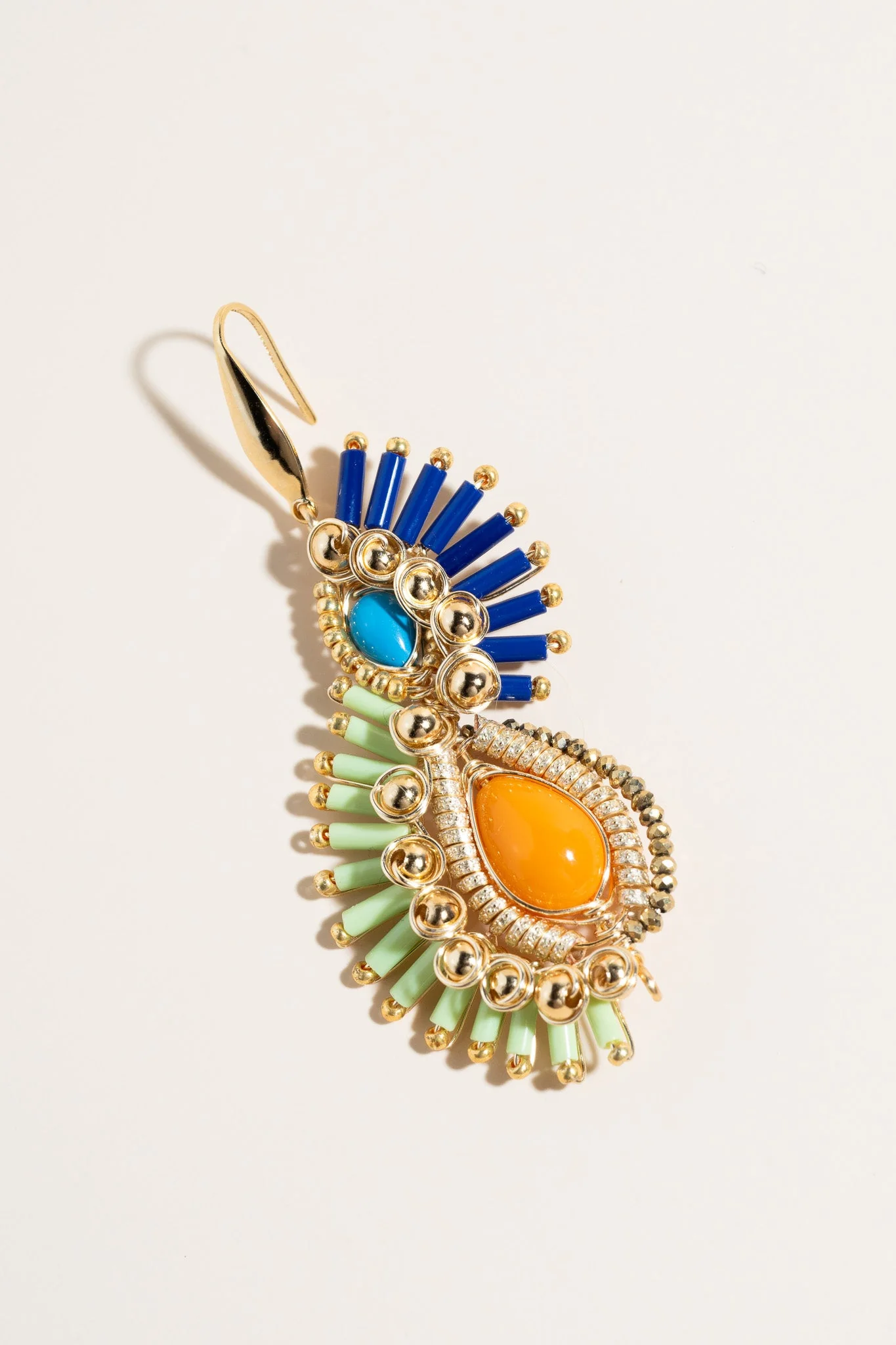 Sienna Drop Earrings - Green - Image 3
