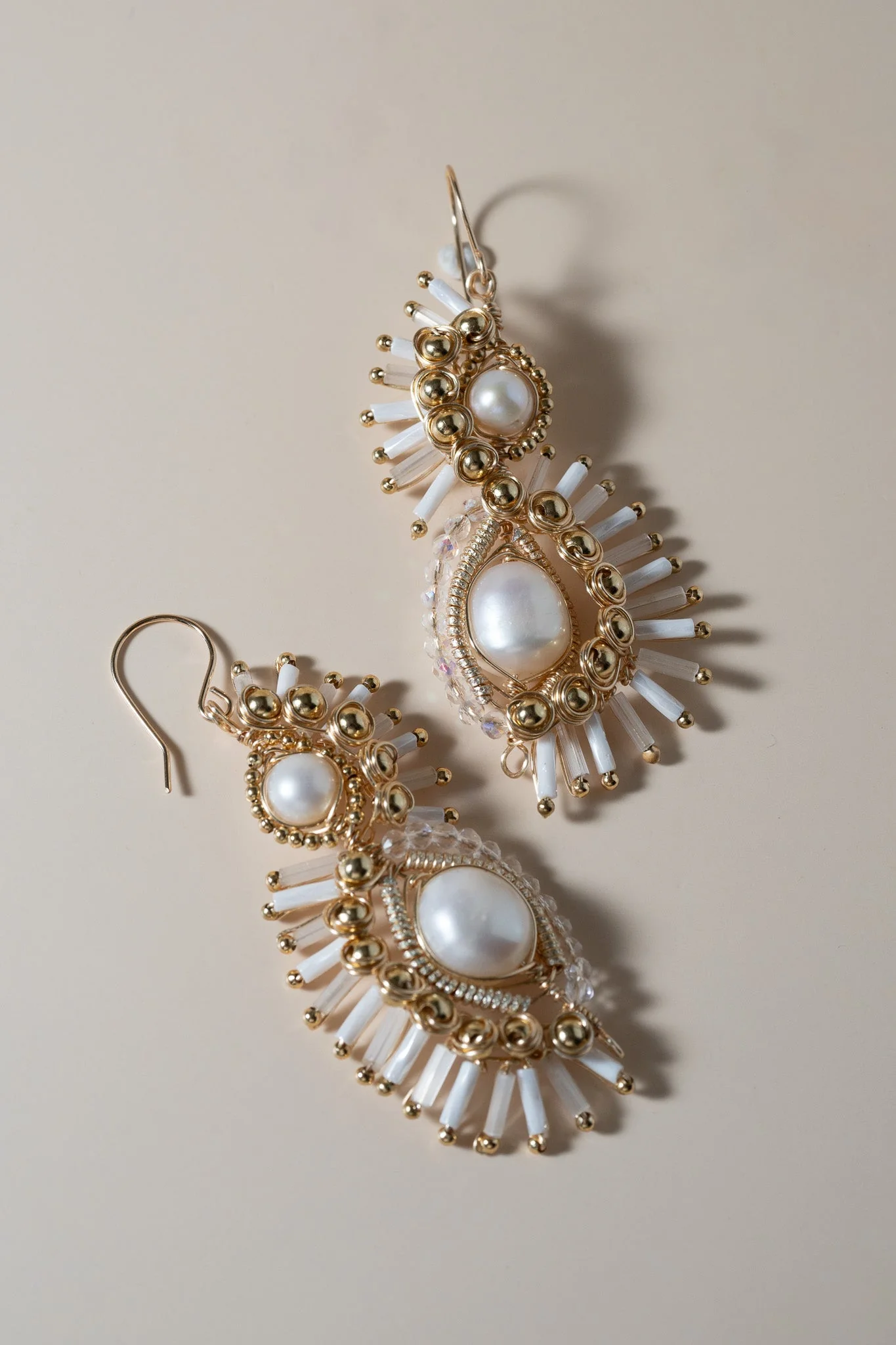 Sienna Drop Earrings - White