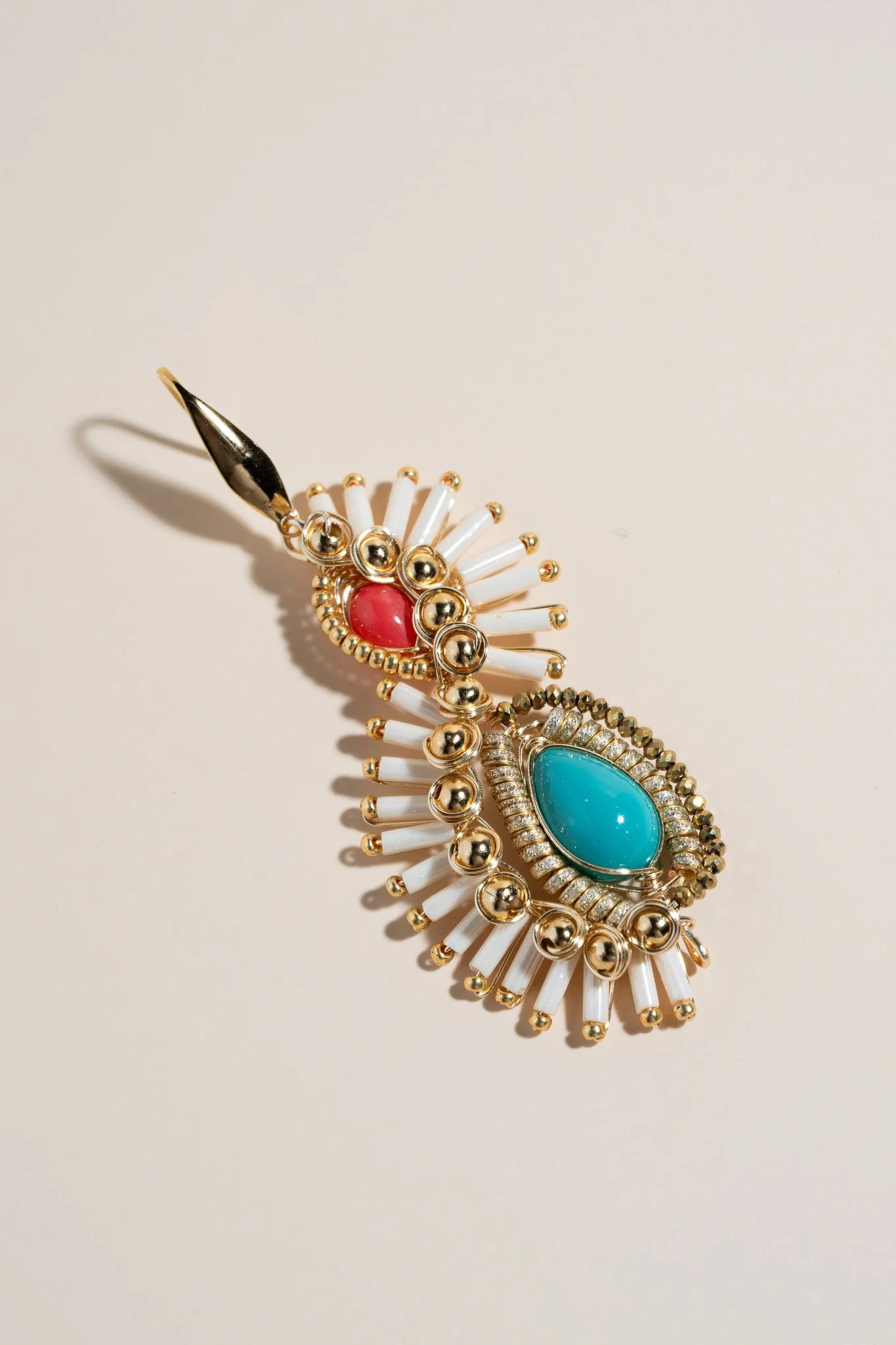 Sienna Drop Earrings - Turquoise - Image 3