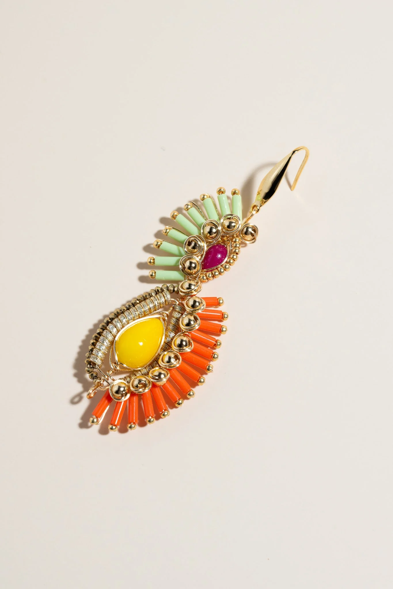 Sienna Drop Earrings - Orange - Image 4