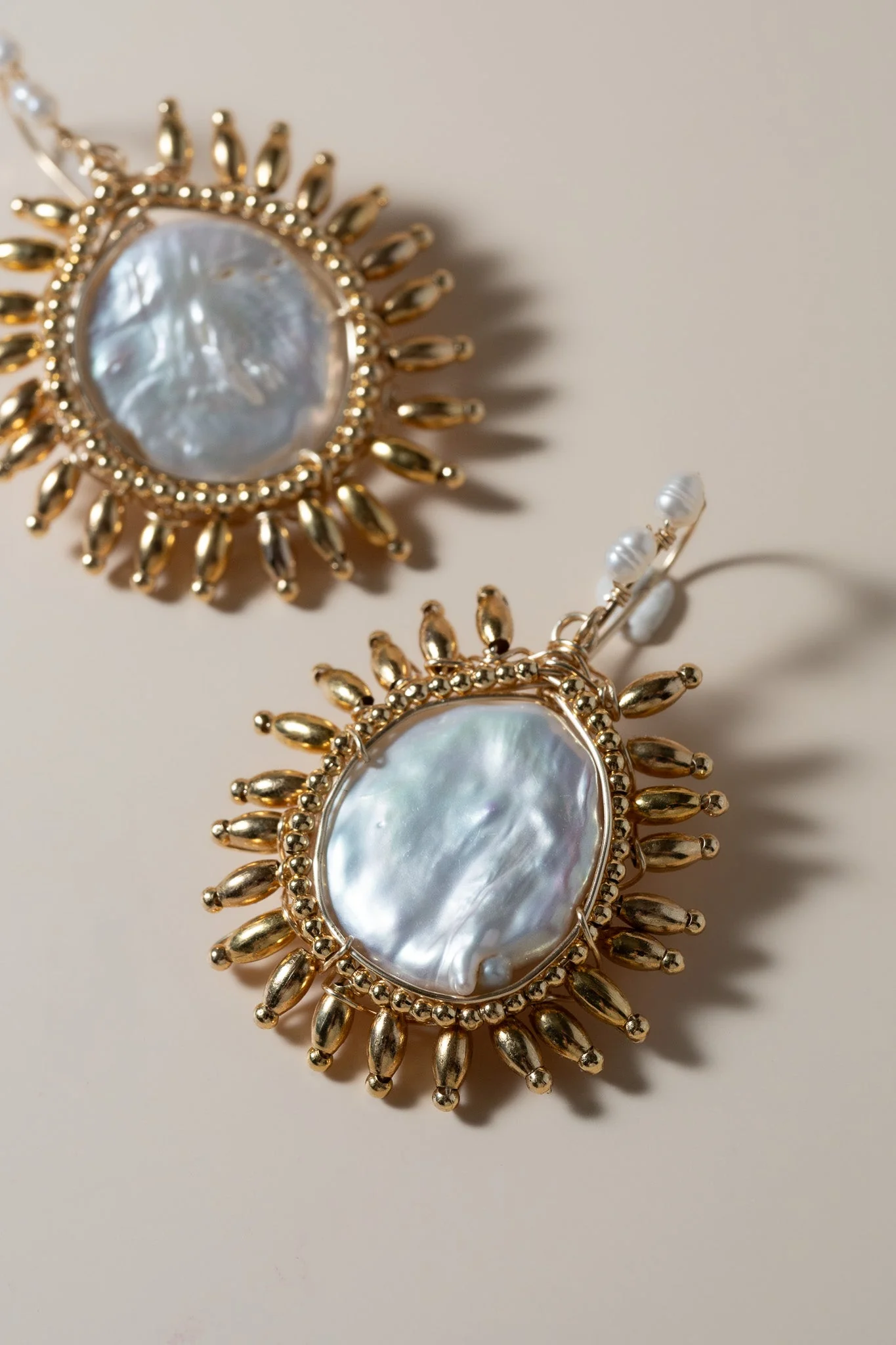 Sol Pearl Drop Earrings - Image 4