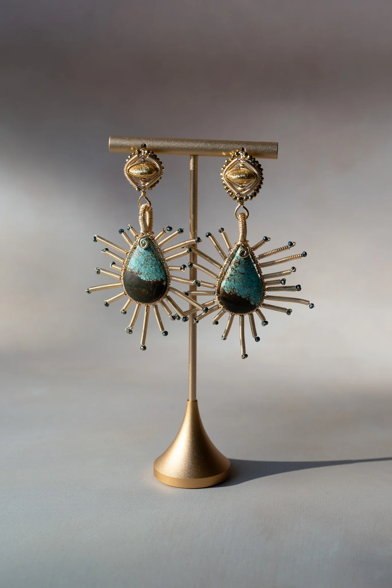 Sonora Turquoise Sun Earrings - Image 3