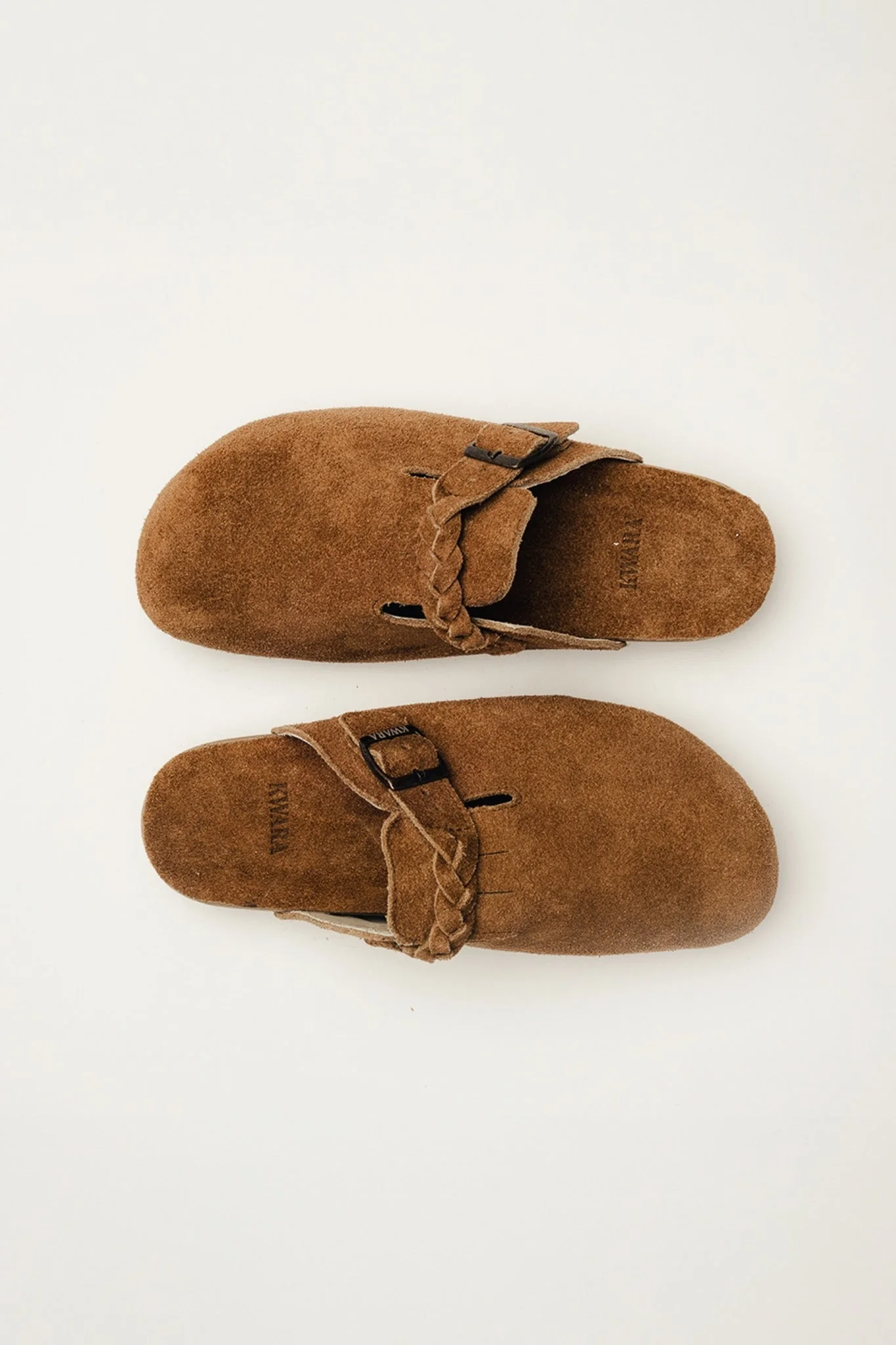 Suede Braided Mule - Tan - Image 3