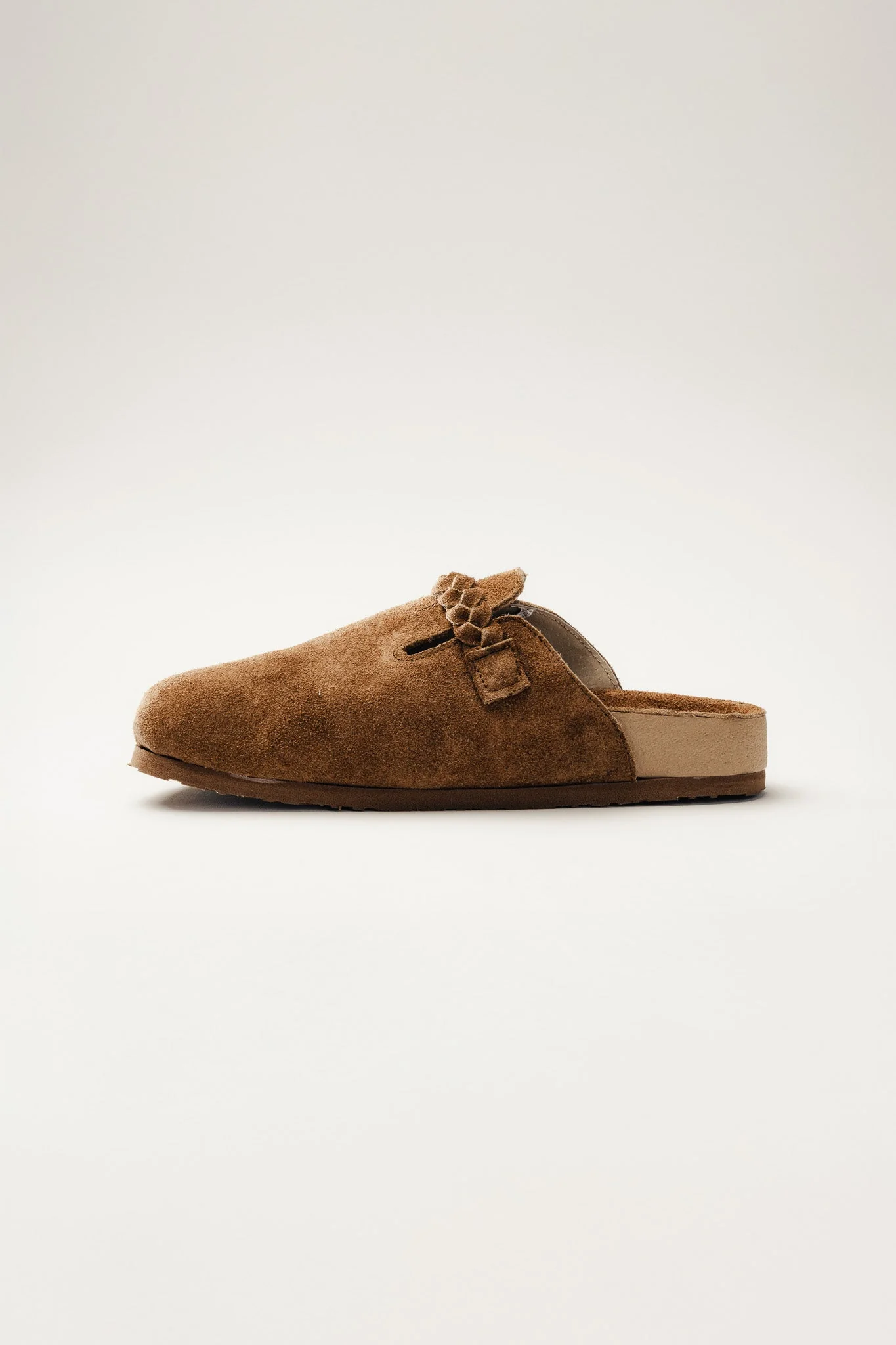 Suede Braided Mule - Tan - Image 4
