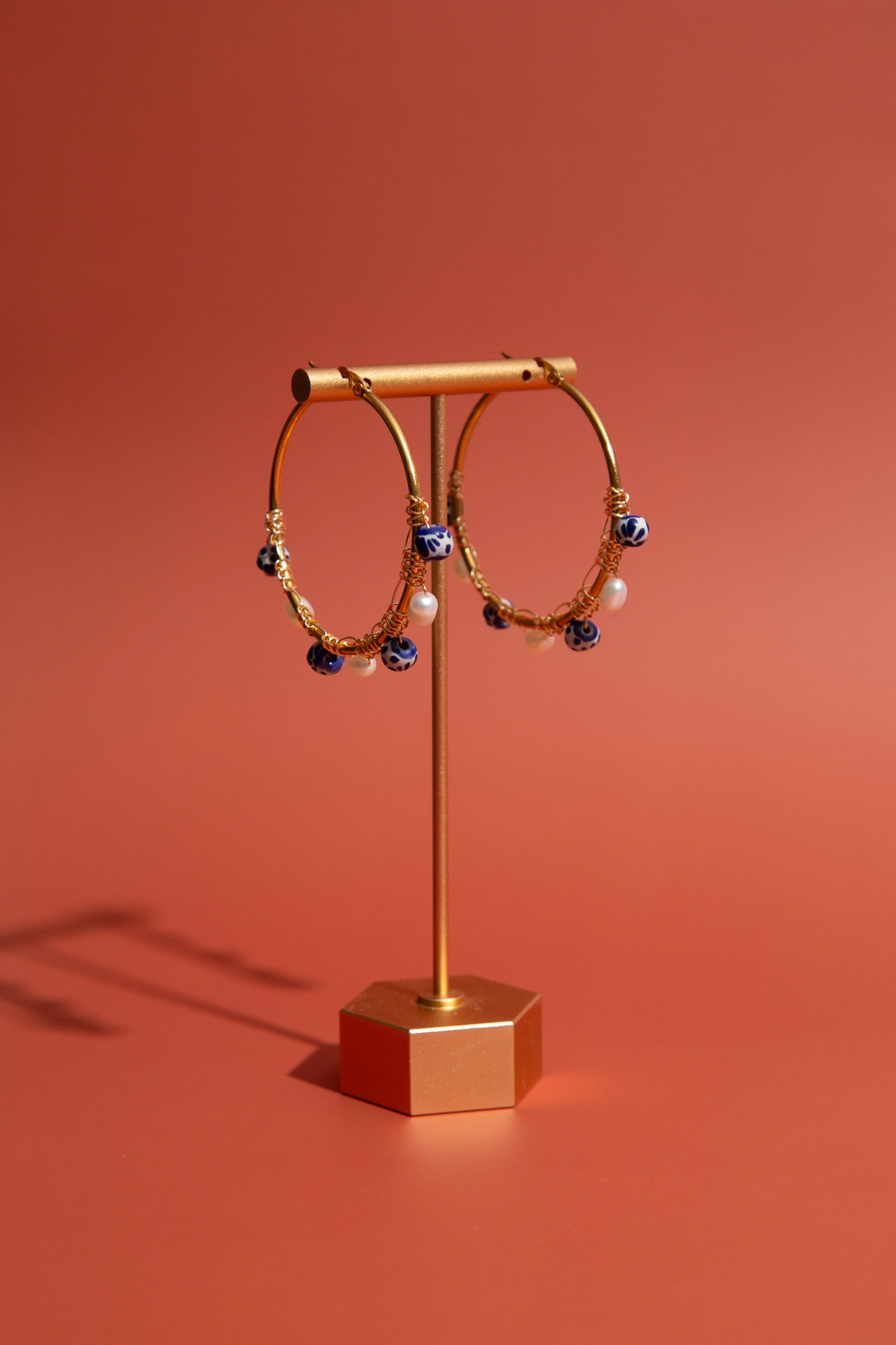 Talavera Hoop Earrings - Image 3