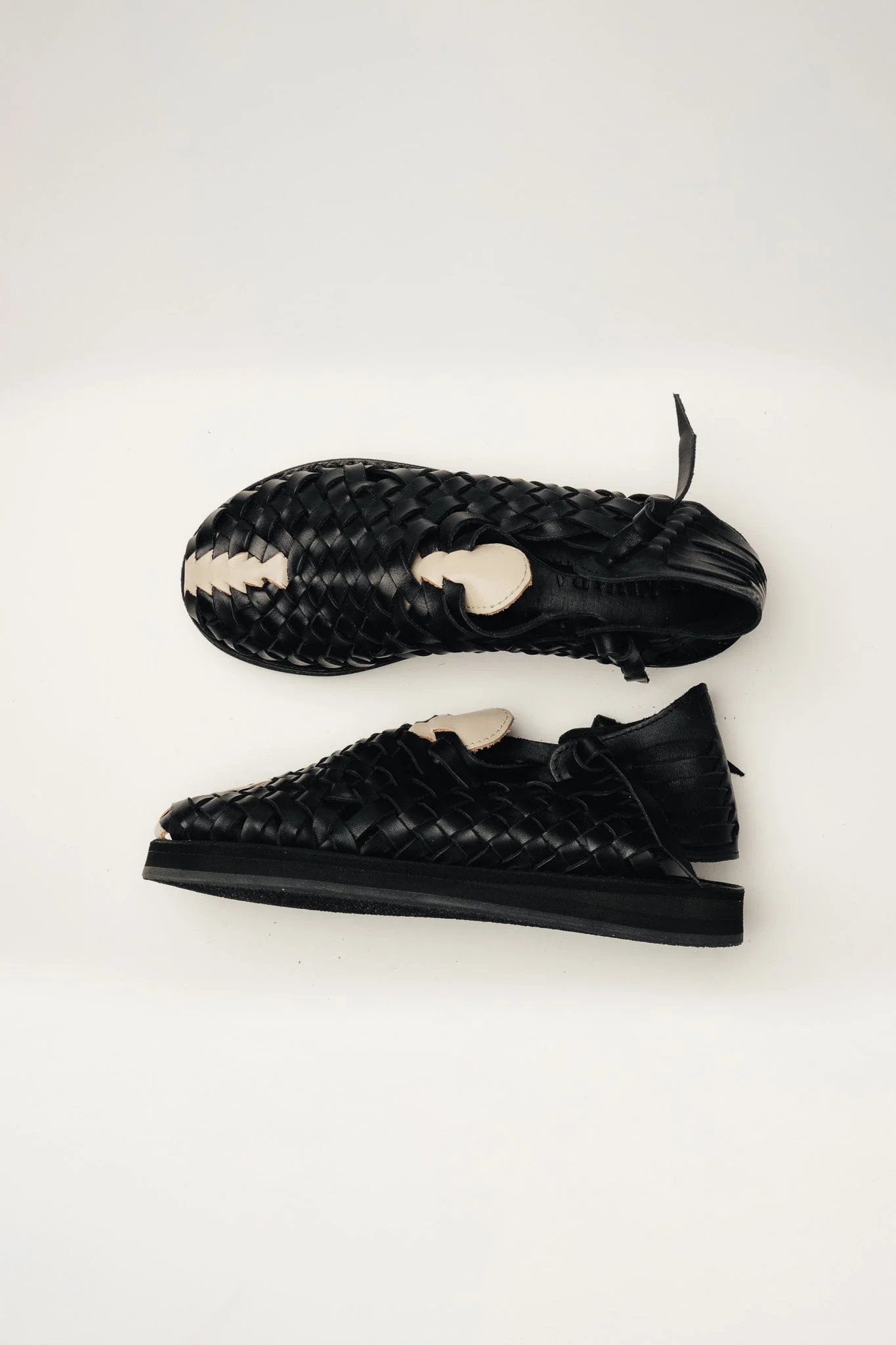 Tarasco Leather Huaraches - Black - Image 5