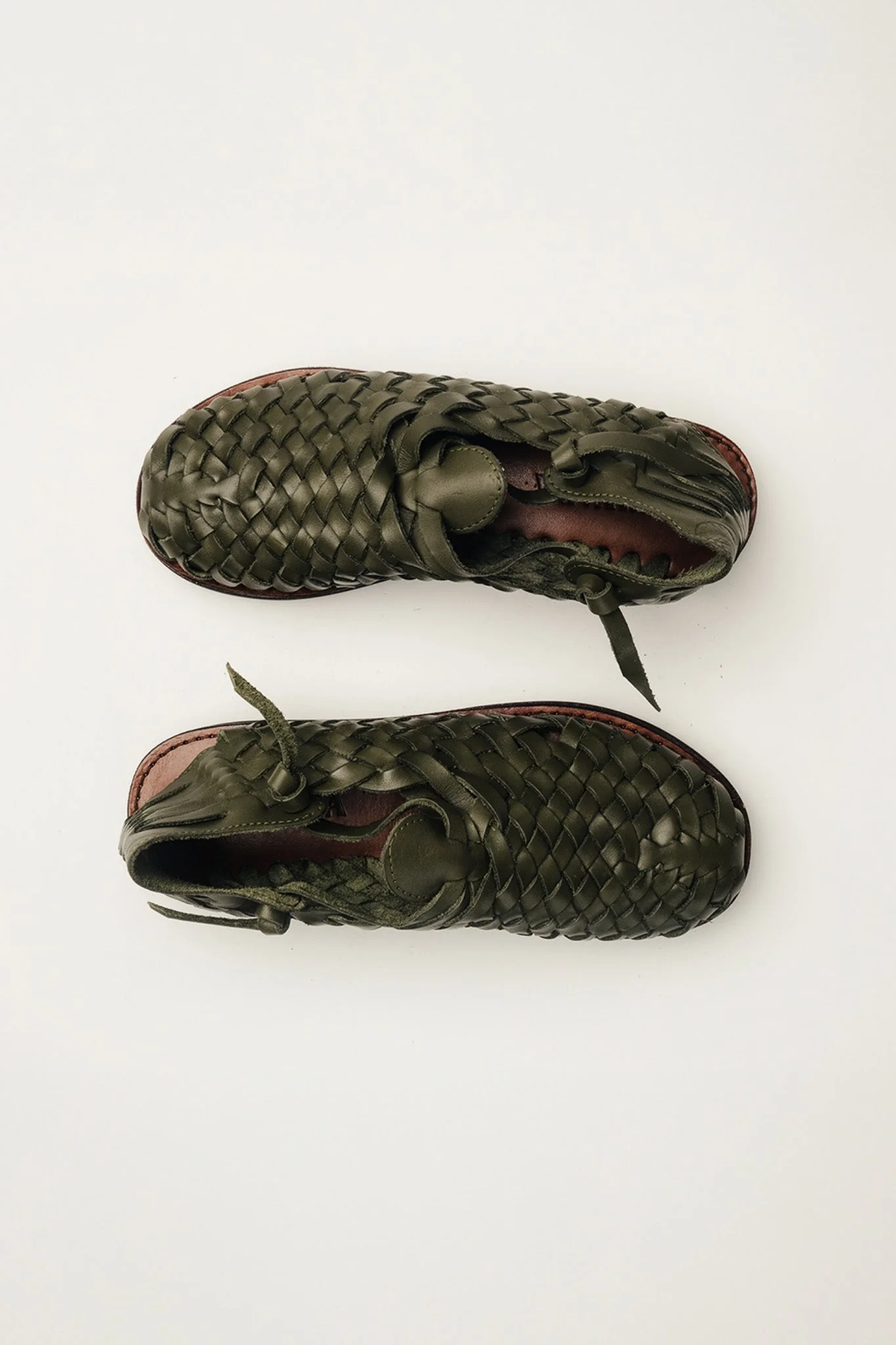 Tarasco Leather Huaraches - Green - Image 4