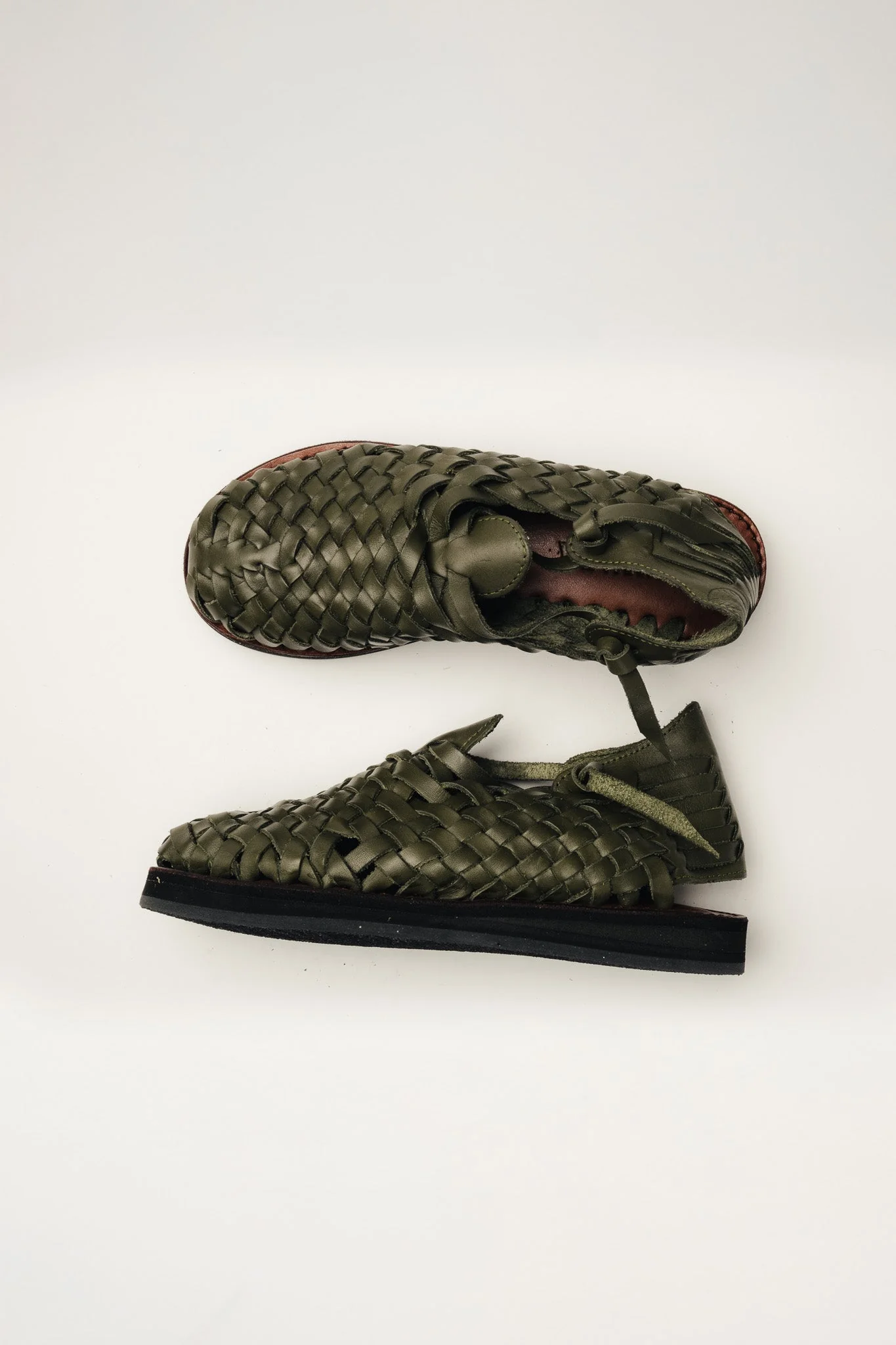 Tarasco Leather Huaraches - Green - Image 6