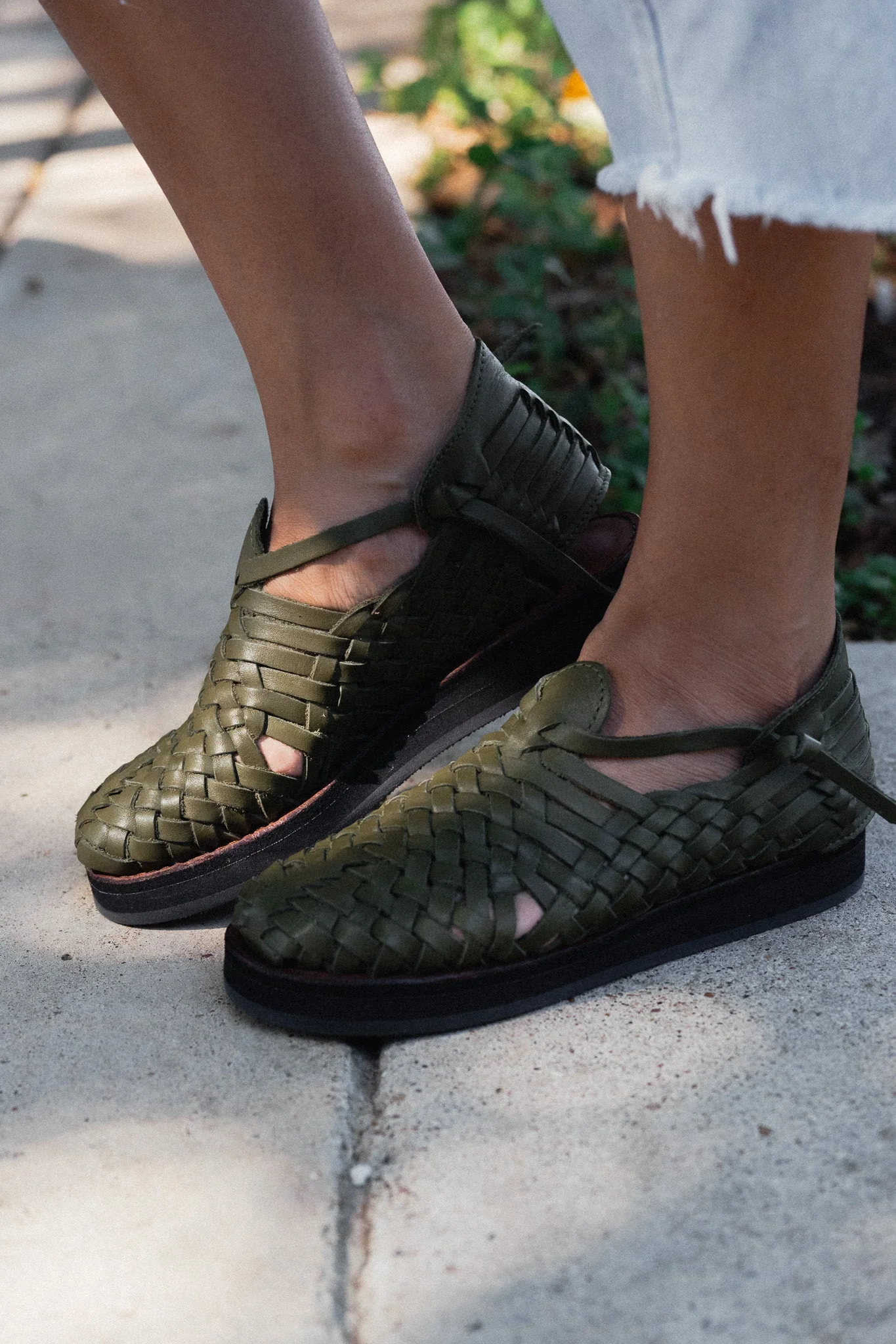 Tarasco Leather Huaraches - Green - Image 7